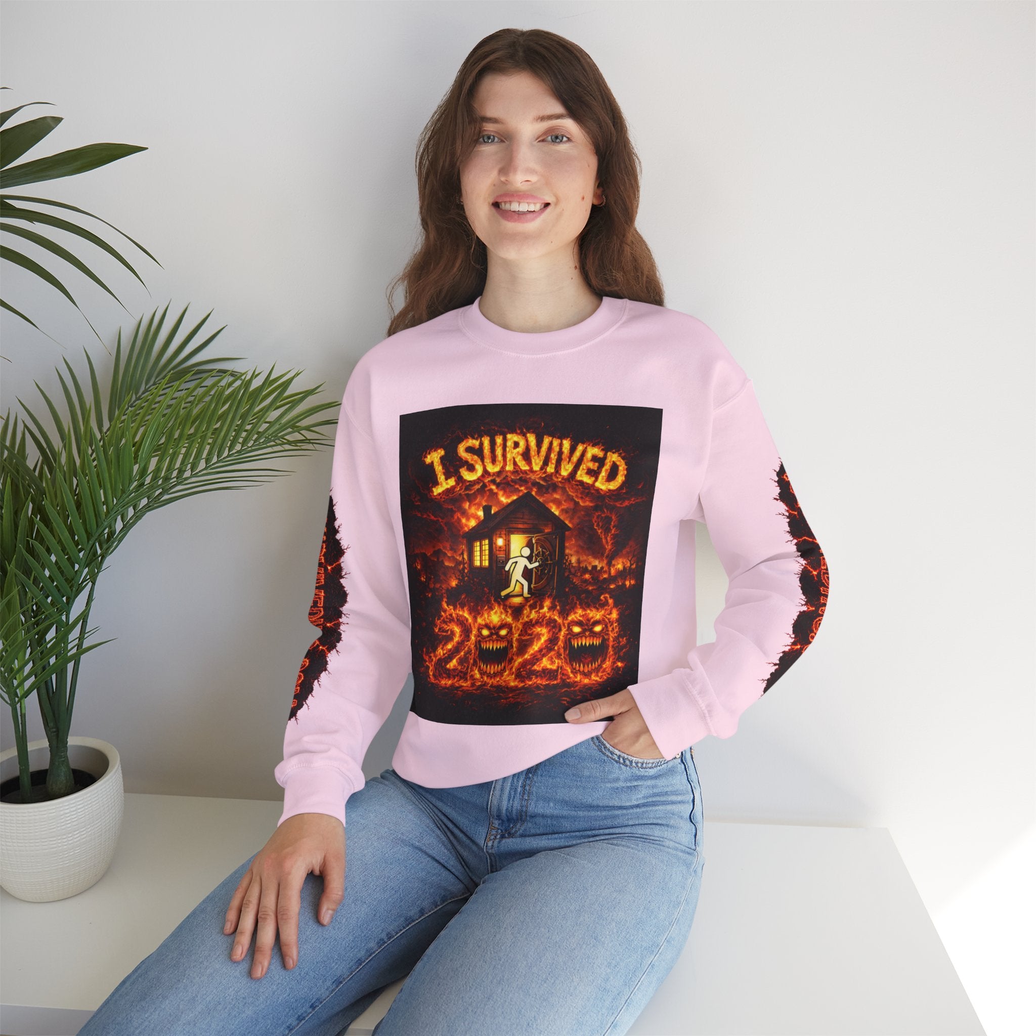 I Survived 2020 — WILDFIRES S2:E4: "Western U.S." Memorial Unisex Heavy Blend™ Crewneck Sweatshirt
