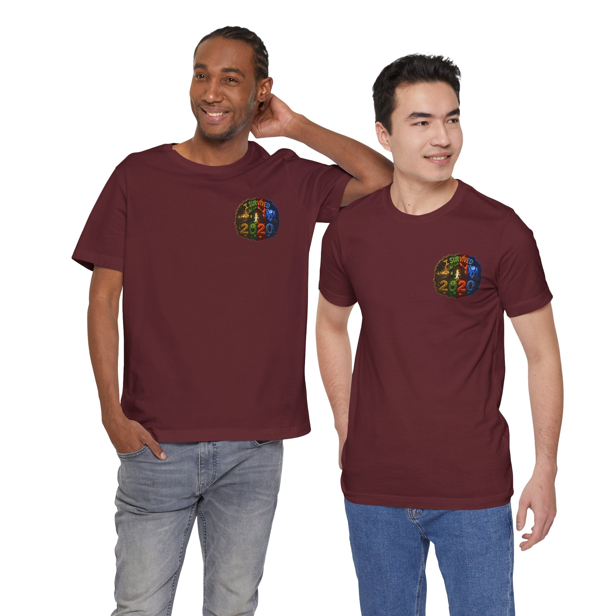 I Survived 2020 — "No Signal" Test Pattern Tee Alien Broadcast Finale Summer Premiere Unisex Jersey Short Sleeve Tee