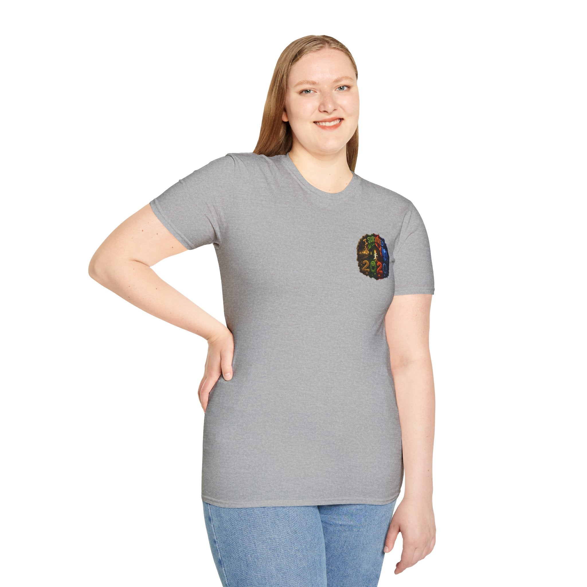 I Survived 2020 — "No Signal" Test Pattern Tee Alien Broadcast Finale Summer Premiere Unisex Softstyle T-Shirt
