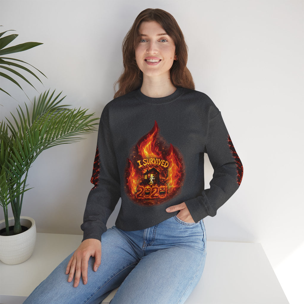 I Survived 2020 — Director's Cut S2:E3 "The California Wildfires" | Wildfire Edition Memorial Unisex Heavy Blend™ Crewneck Sweatshirt