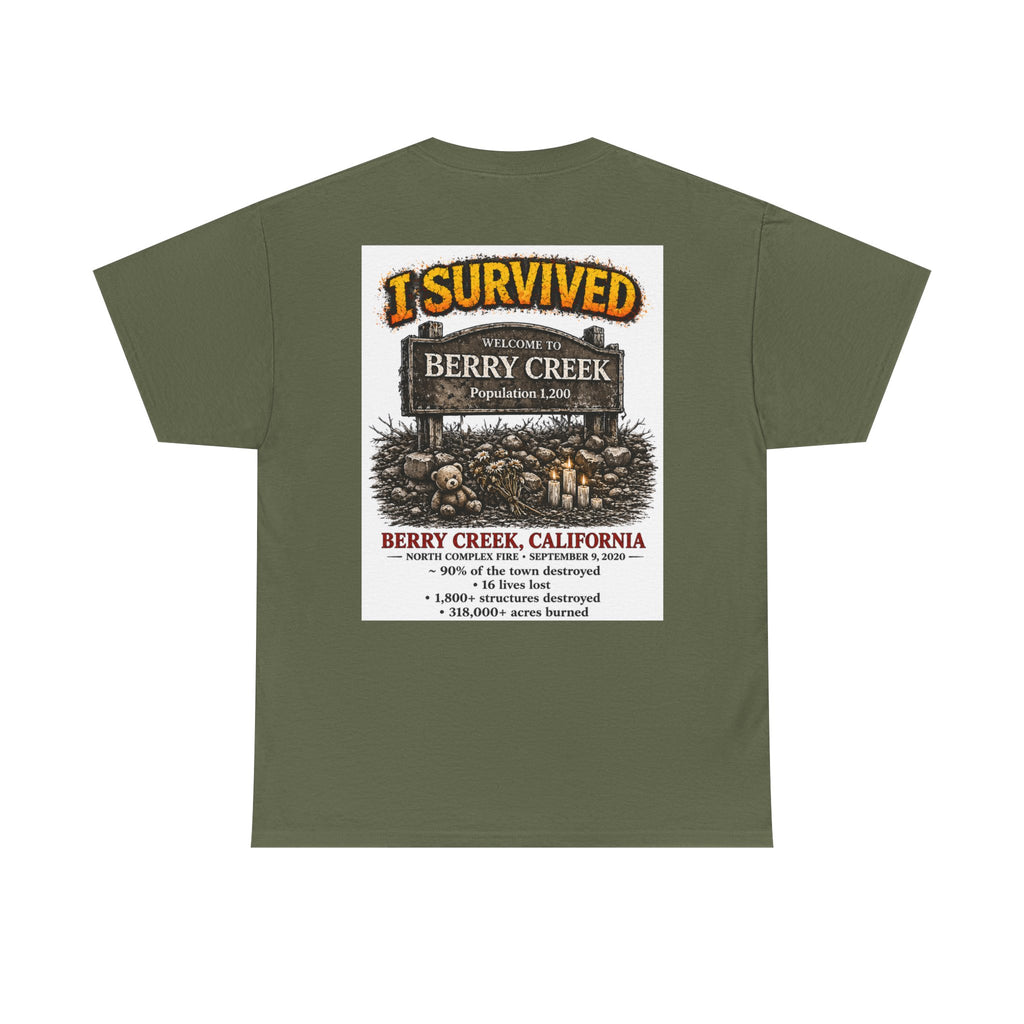 I Survived 2020 — S2:E1 "Berry Creek" | Wildfire Edition Memorial Unisex Heavy Cotton Tee