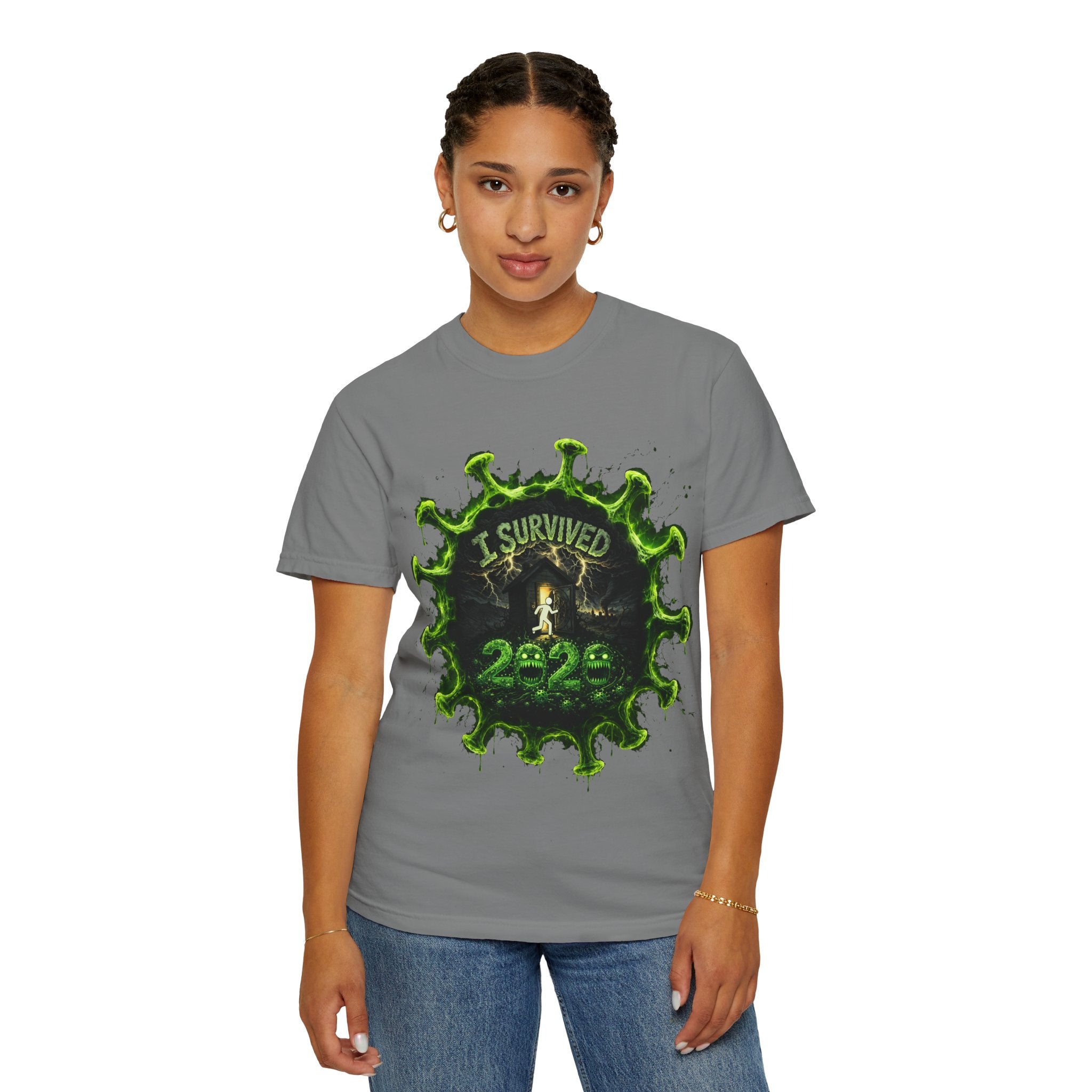 I Survived 2020 — Director's Cut S1:E4 "Mask Madness Mayhem Moment" | Pandemic Edition Unisex Garment-Dyed T-shirt