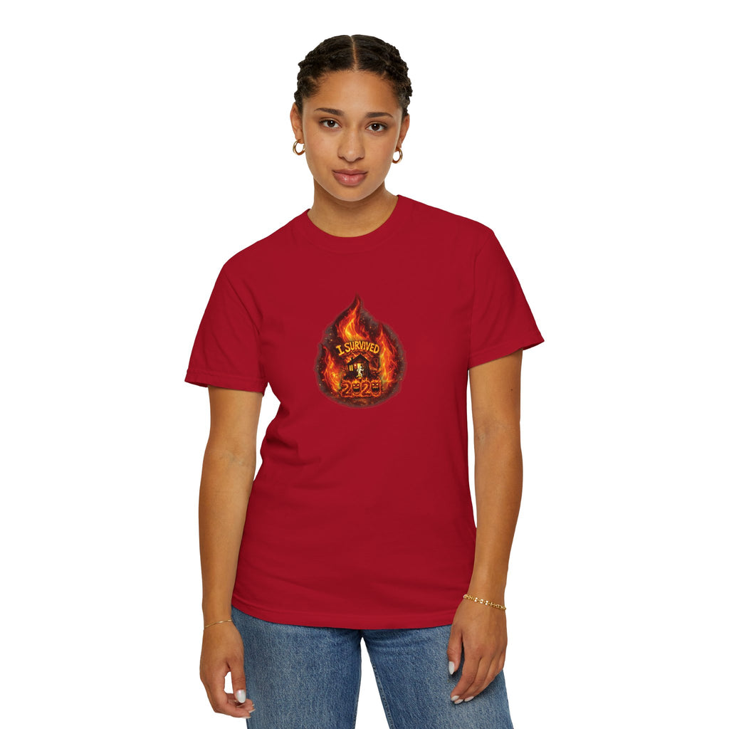 I Survived 2020 — WILDFIRES S2:E4: Director's Cut "Western U.S. Wildfire Season" Memorial Unisex Garment-Dyed T-shirt