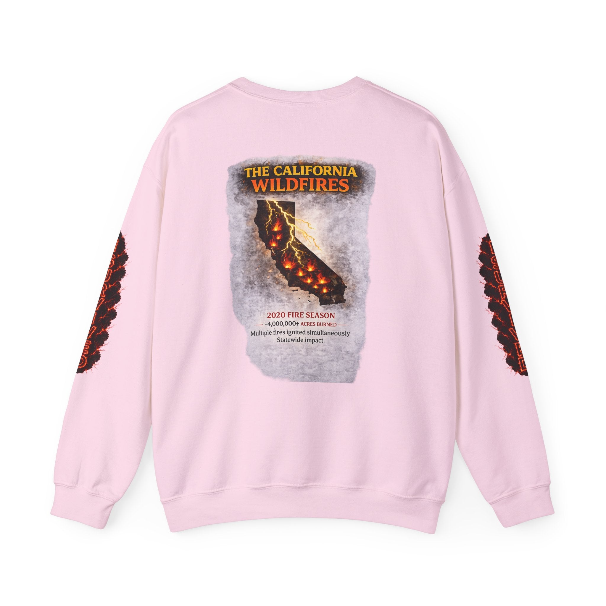 I Survived 2020 — Director's Cut S2:E3 "The California Wildfires" | Wildfire Edition Memorial Unisex Heavy Blend™ Crewneck Sweatshirt