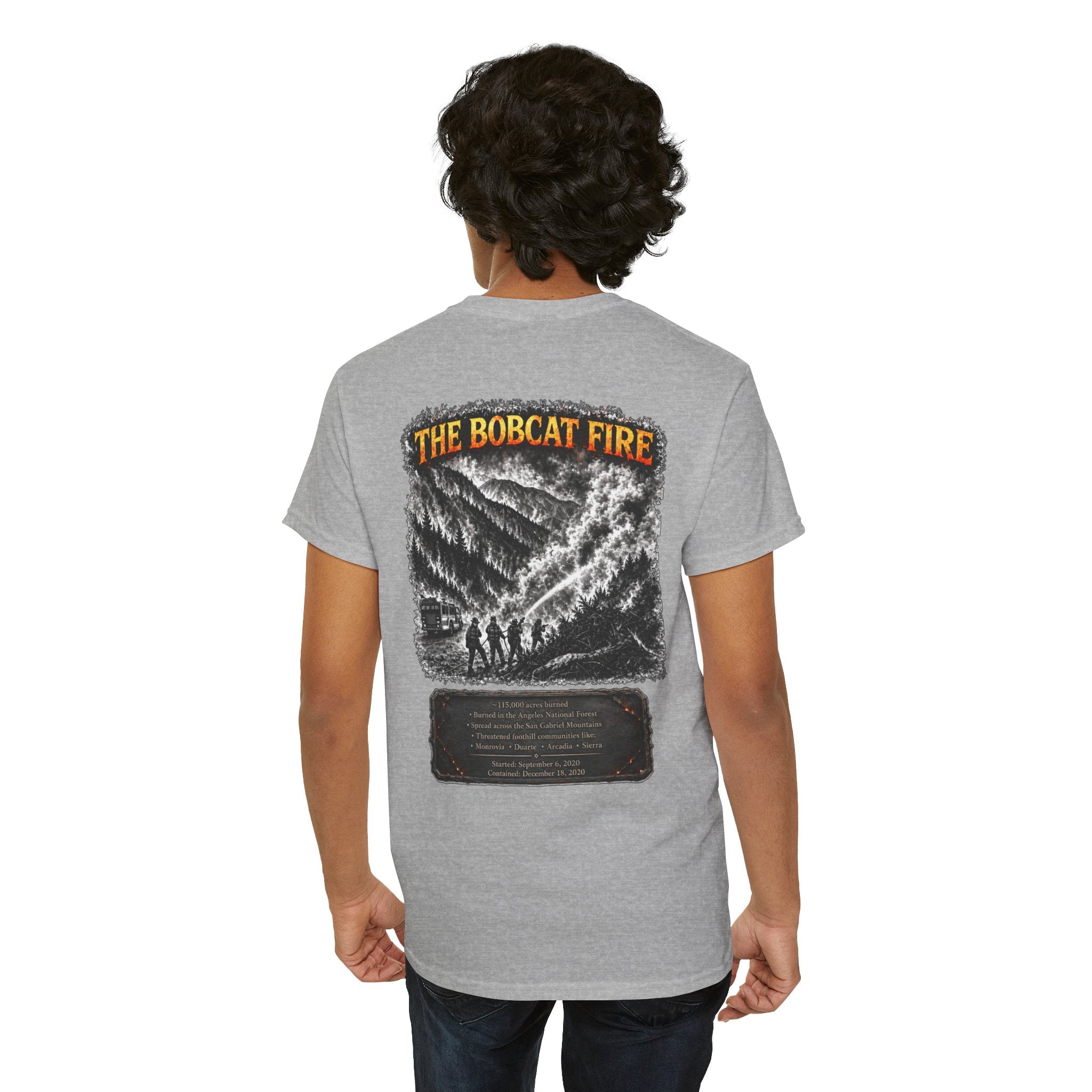 I Survived 2020 — WILDFIRES S2:E2: Director's Cut "The Bobcat Fire" Memorial Unisex Heavy Cotton Tee