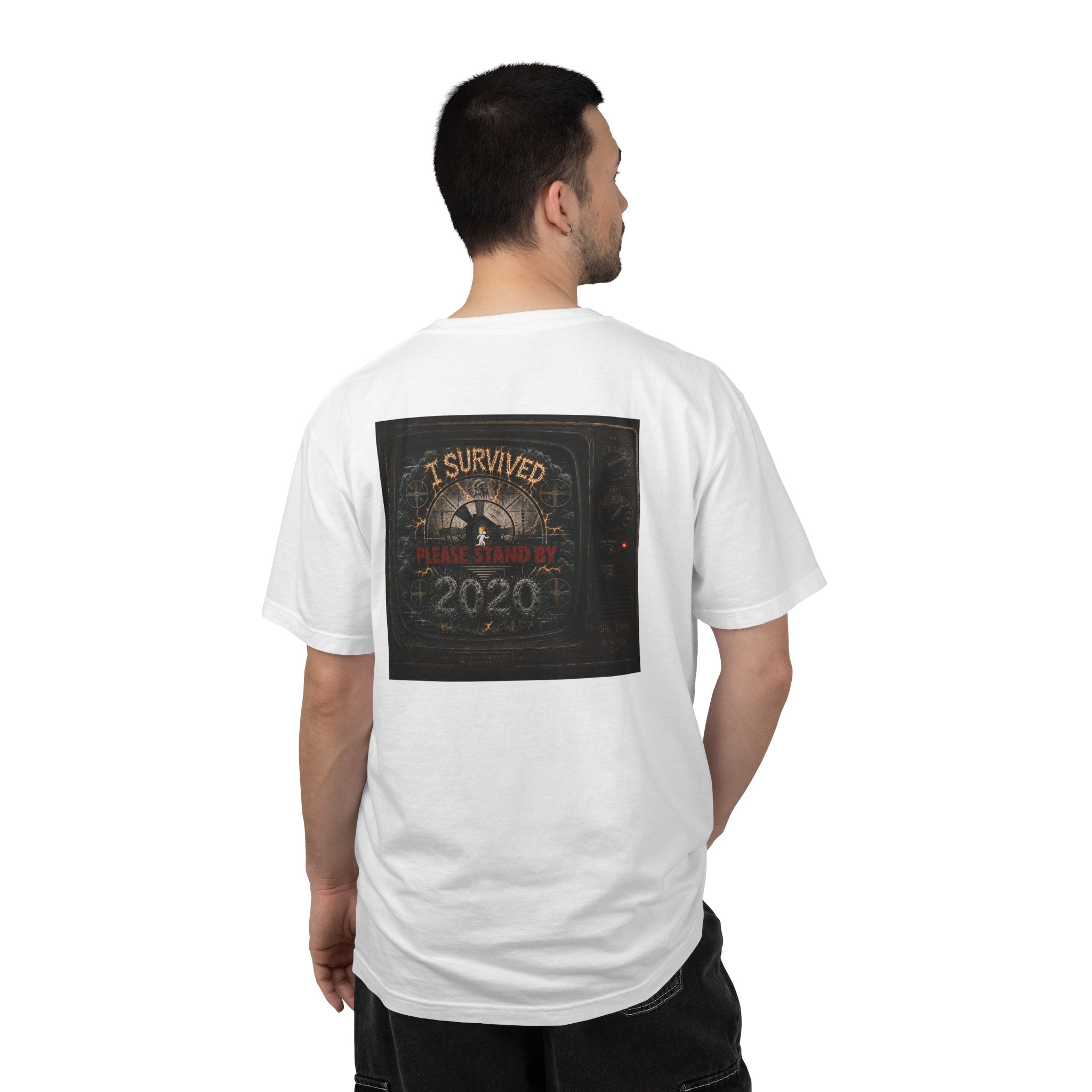 I Survived 2020 — "Please Stand By" Test Pattern Tee Summer Premier Unisex Garment-Dyed T-shirt