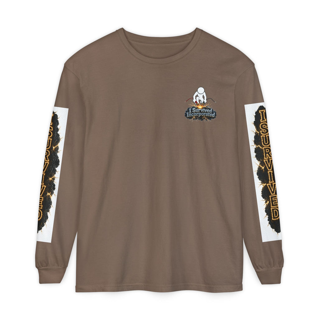 I Survived 2020 — "Please Stand By" Test Pattern Tee Special Edition Summer Premier Unisex Garment-Dyed Long Sleeve T-Shirt