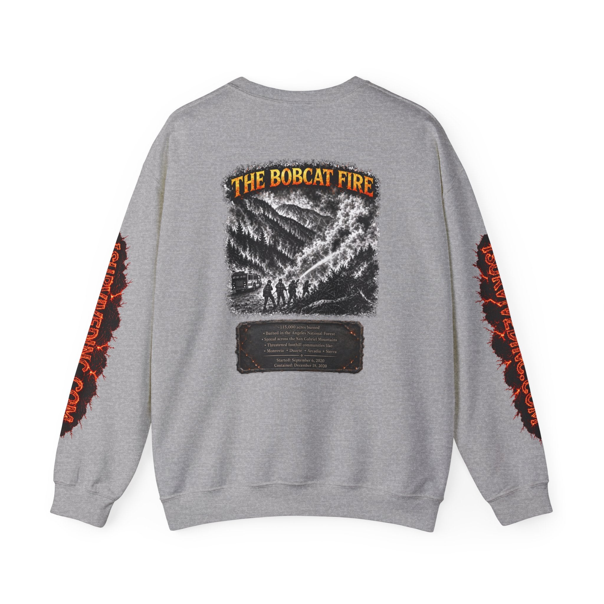 I Survived 2020 — WILDFIRES S2:E2: "The Bobcat Fire" Memorial Unisex Heavy Blend™ Crewneck Sweatshirt