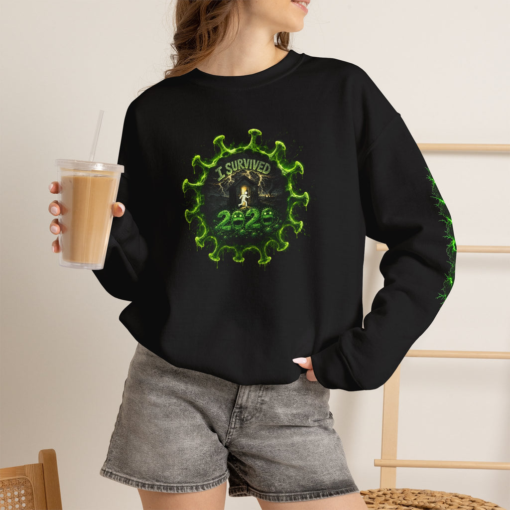 I Survived 2020 — PANDEMIC S1:E4: Director's Cut "Mask Madness" Unisex Heavy Blend™ Crewneck Sweatshirt