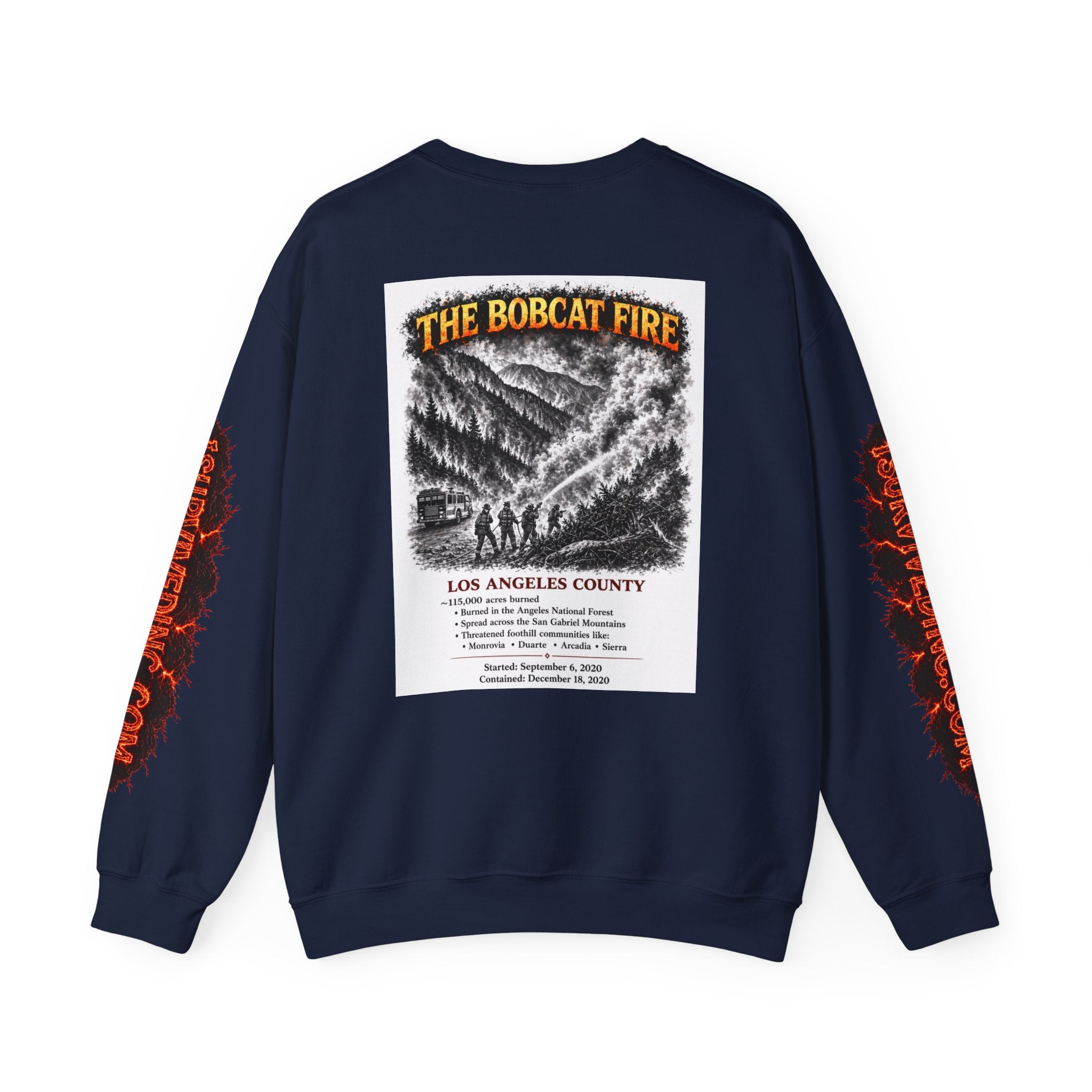 I Survived 2020 — S2:E2 "The Bobcat Fire" | Wildfire Edition Memorial Unisex Heavy Blend™ Crewneck Sweatshirt