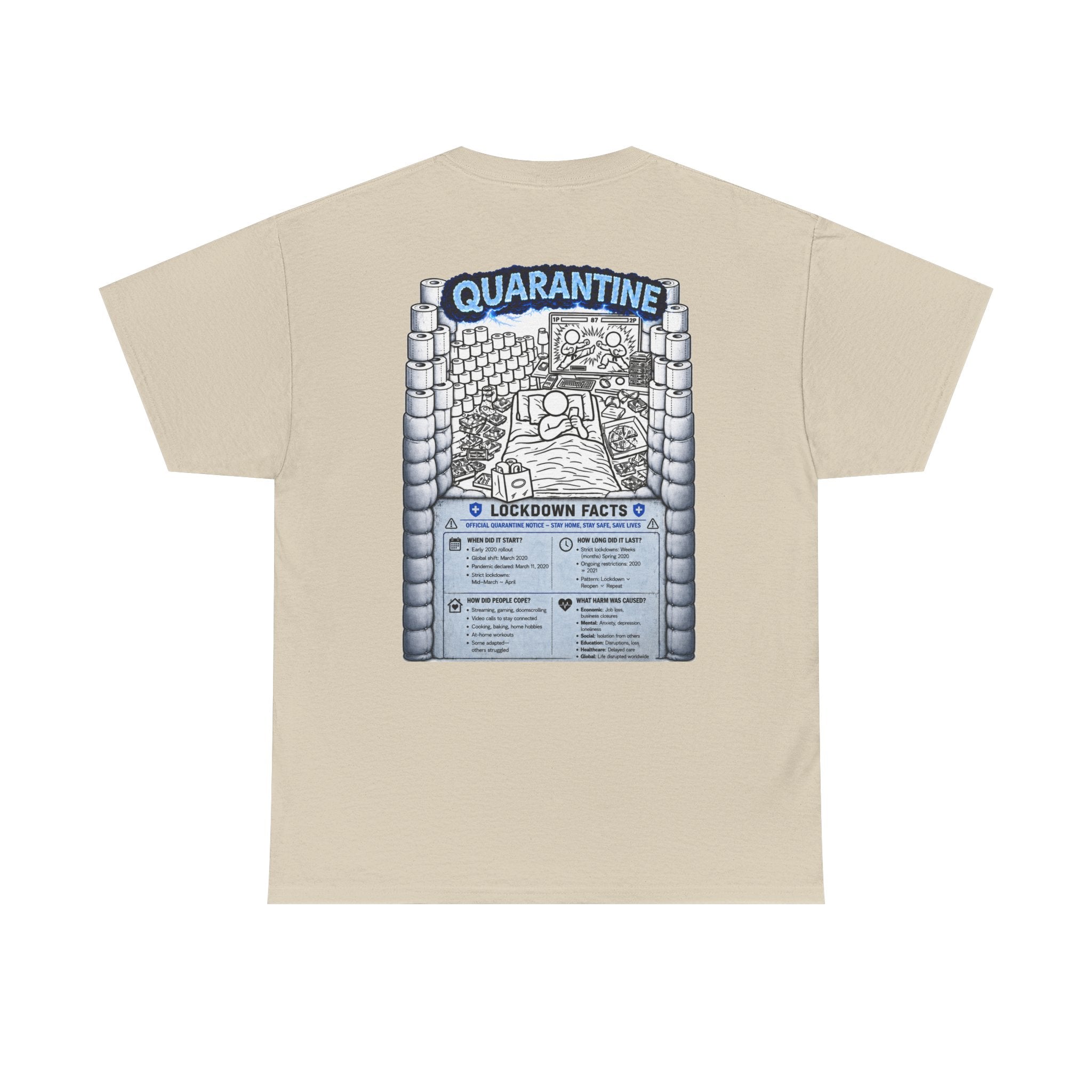 I Survived 2020 — LOCKDOWN S3:E1: Director's Cut "Quarantine" Unisex Heavy Cotton Tee