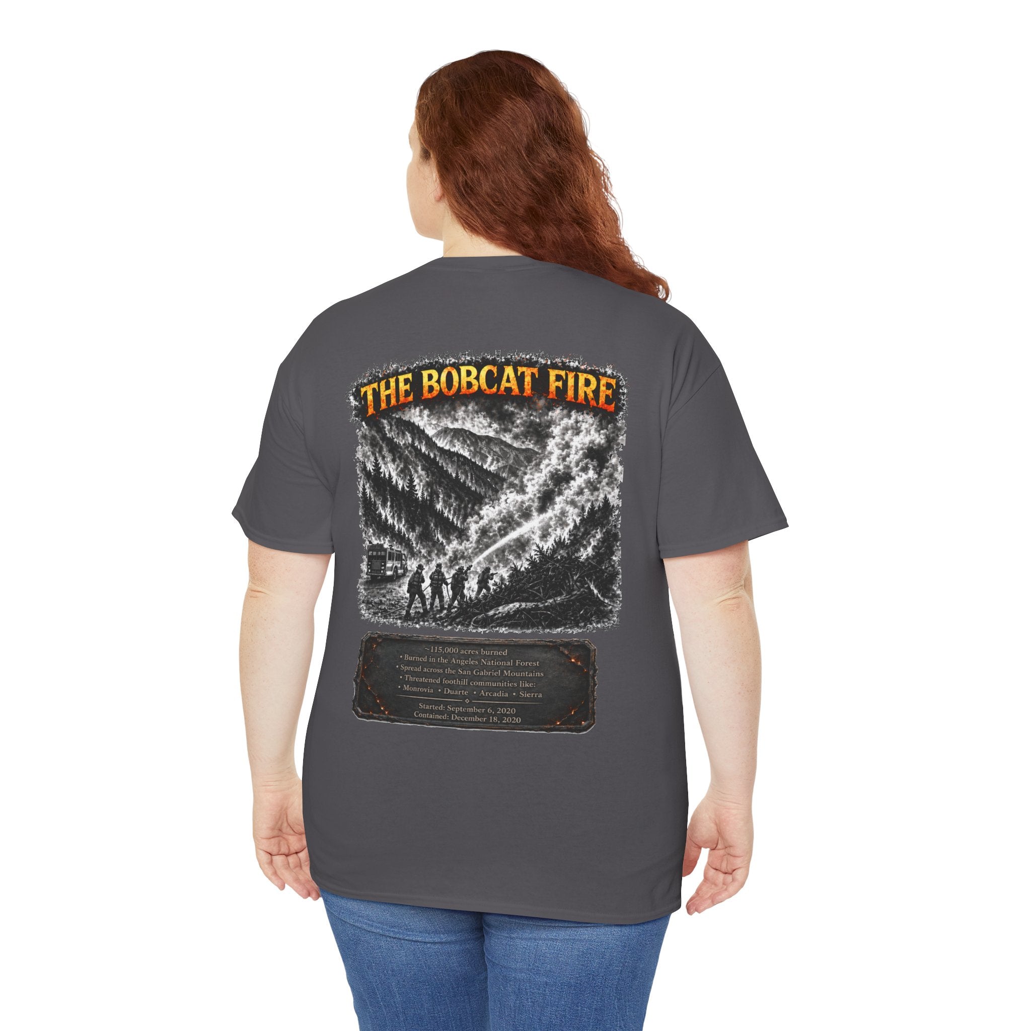 I Survived 2020 — WILDFIRES S2:E2: "The Bobcat Fire" Memorial Unisex Heavy Cotton Tee