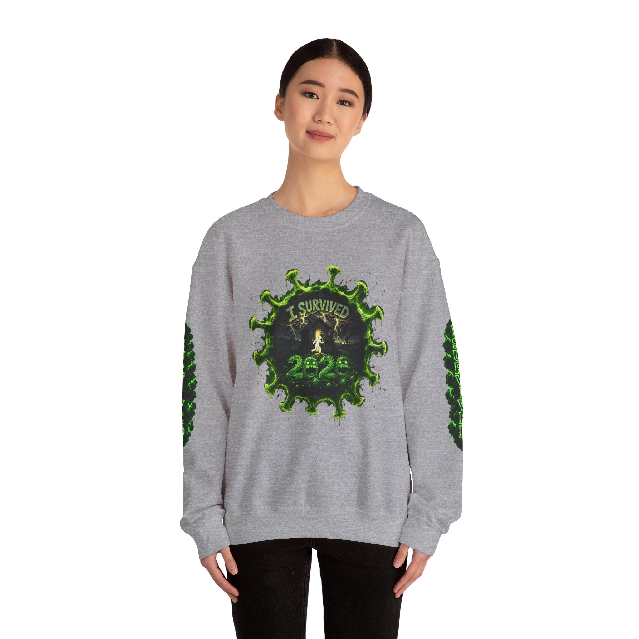 I Survived 2020 — Director's Cut S1:E5 "Delivery Doomsday" | Pandemic Edition Unisex Heavy Blend™ Crewneck Sweatshirt