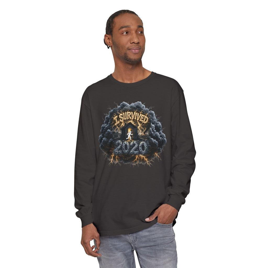 I Survived 2020 — Director's Cut Original Design Teaser Tee | Season 1 Premiere Drop Unisex Garment-Dyed Long Sleeve T-Shirt