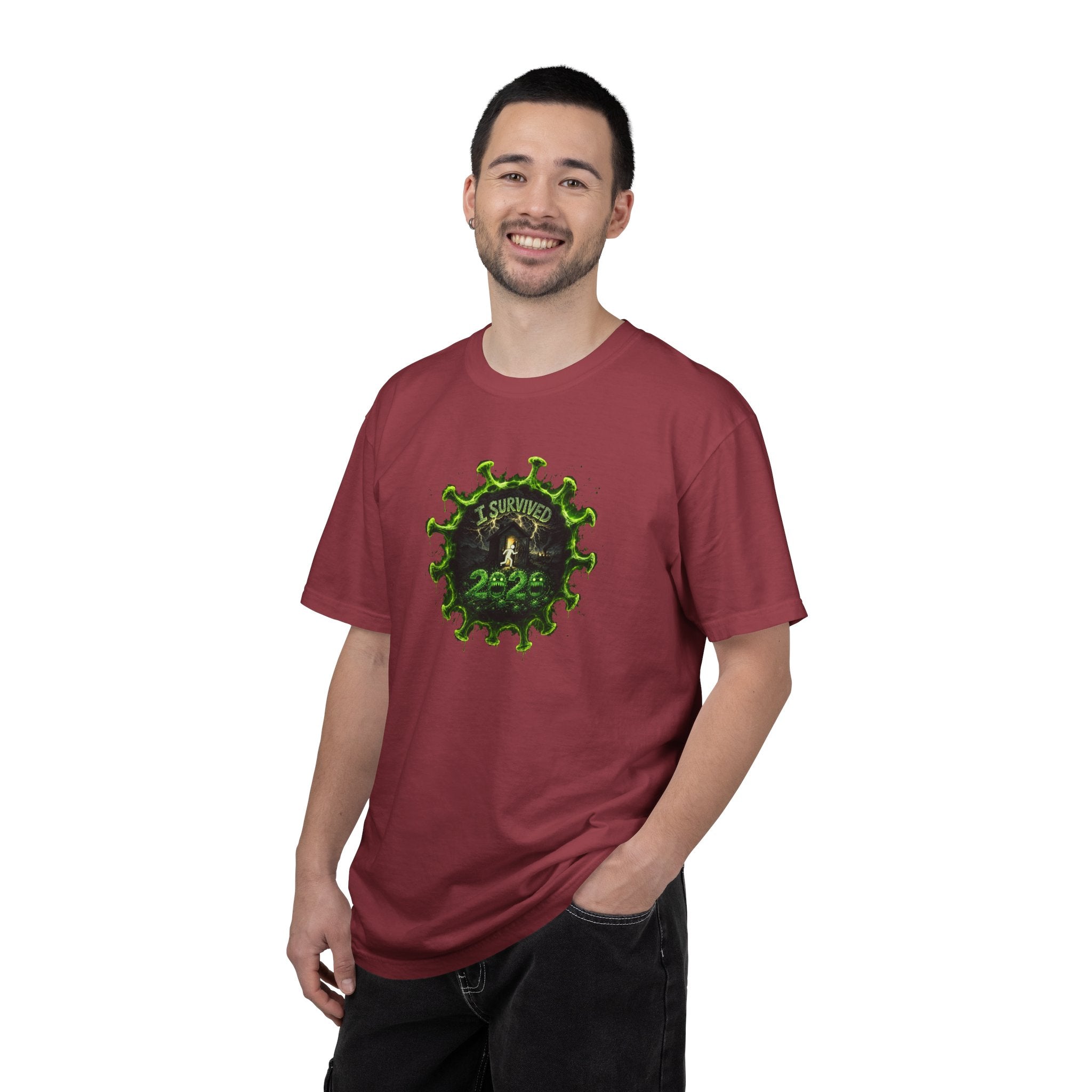 I Survived 2020 — PANDEMIC S1:E4: Director's Cut "Mask Madness" Unisex Garment-Dyed T-shirt