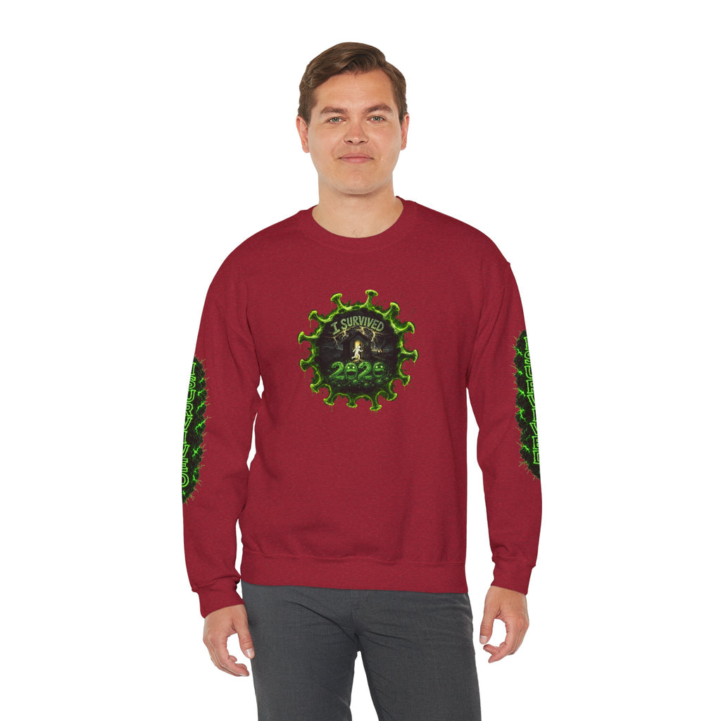 I Survived 2020 — PANDEMIC S1:E3: Director's Cut "The Jab!" Unisex Heavy Blend™ Crewneck Sweatshirt
