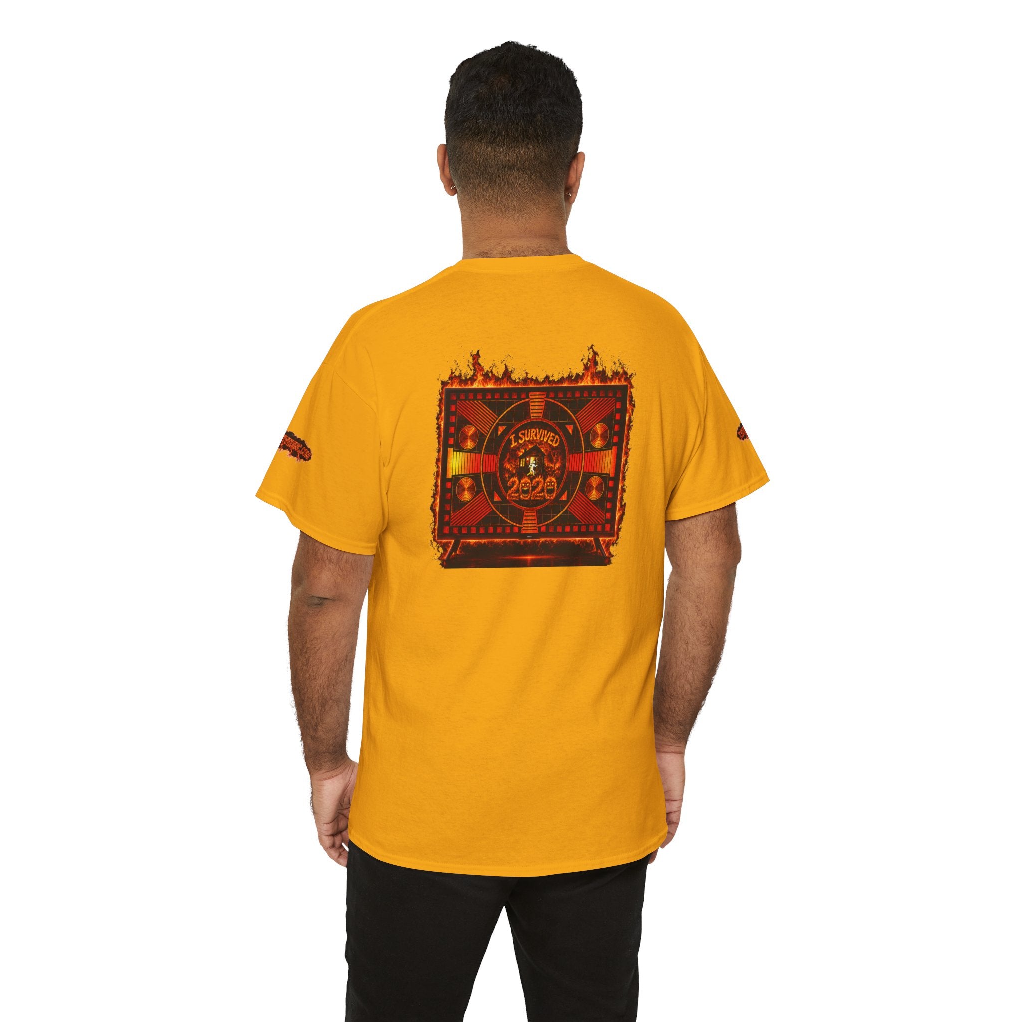 I Survived 2020 — "Please Stand By" Test Pattern Tee Wildfire Signal Special Edition Summer Premiere Unisex Heavy Cotton Tee