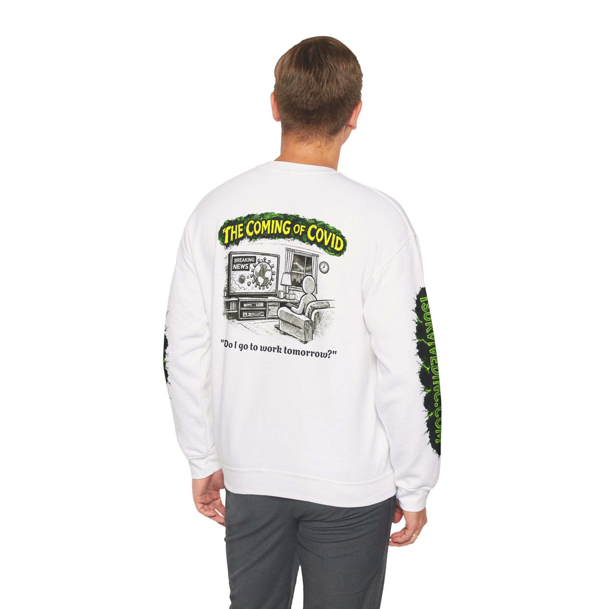 I Survived 2020 — PANDEMIC S1:E2: "The Coming of COVID" Unisex Heavy Blend™ Crewneck Sweatshirt