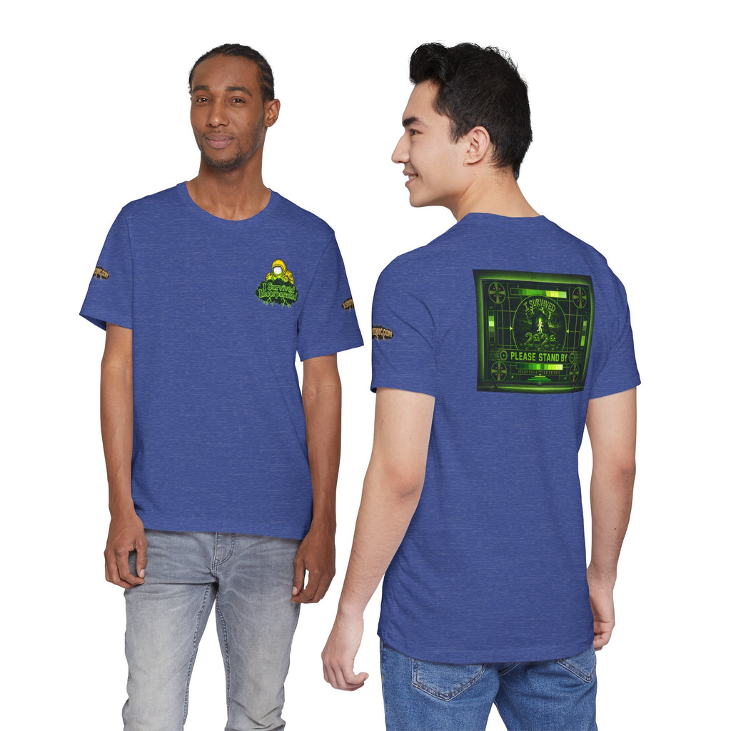 I Survived 2020 — "Please Stand By" Test Pattern Toxic Signal Tee Special Edition Summer Premiere Unisex Jersey Short Sleeve Tee