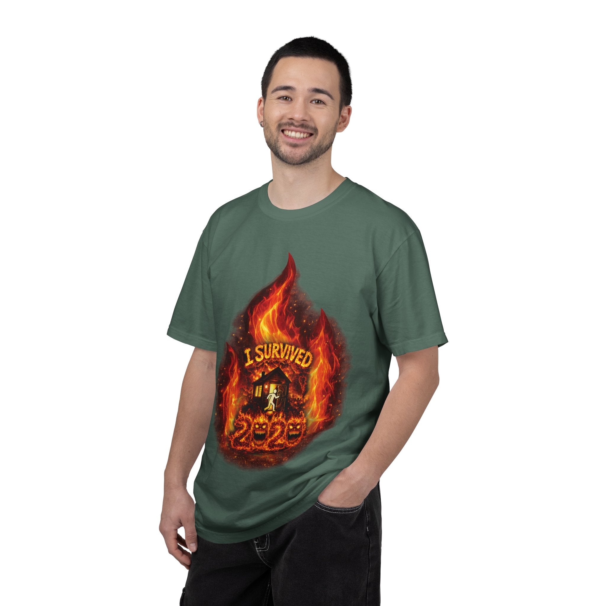 I Survived 2020 — Director's Cut S2:E3 "The California Wildfires" | Wildfire Edition Memorial Unisex Garment-Dyed T-shirt