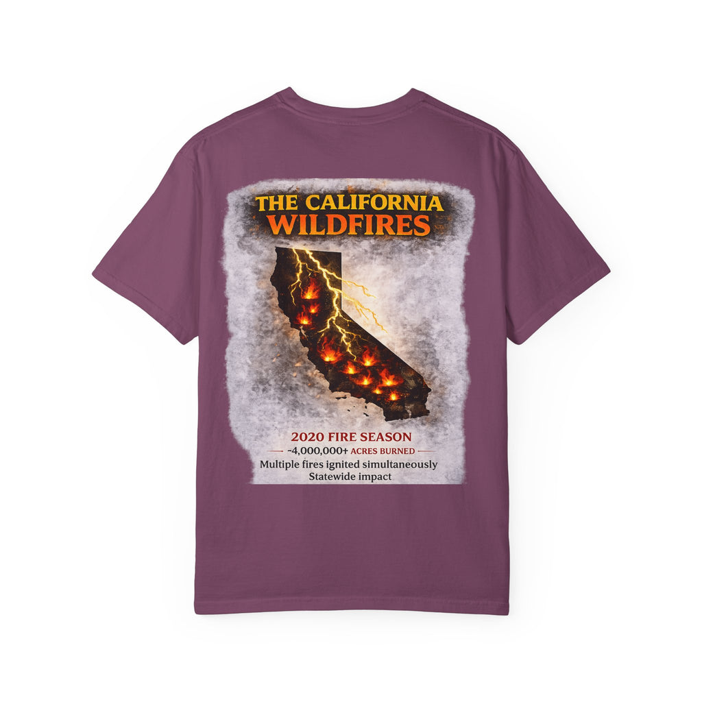 I Survived 2020 — Director's Cut S2:E3 "The California Wildfires" | Wildfire Edition Memorial Unisex Garment-Dyed T-shirt