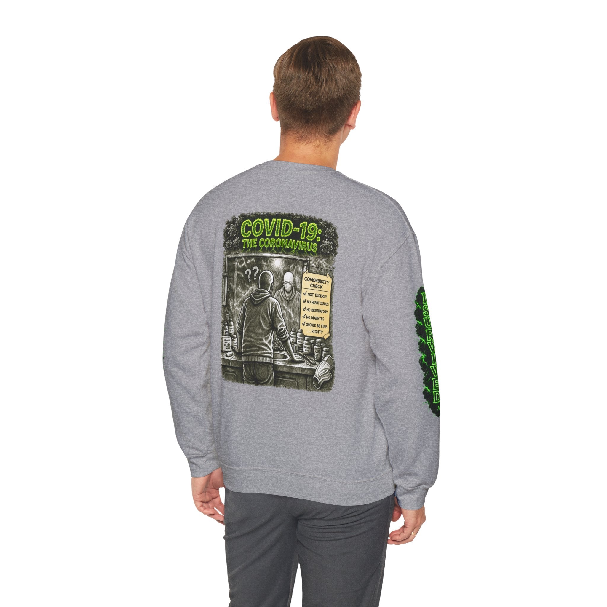I Survived 2020 — PANDEMIC S1:E1: Director's Cut "COVID-19: The Coronavirus" Unisex Heavy Blend™ Crewneck Sweatshirt