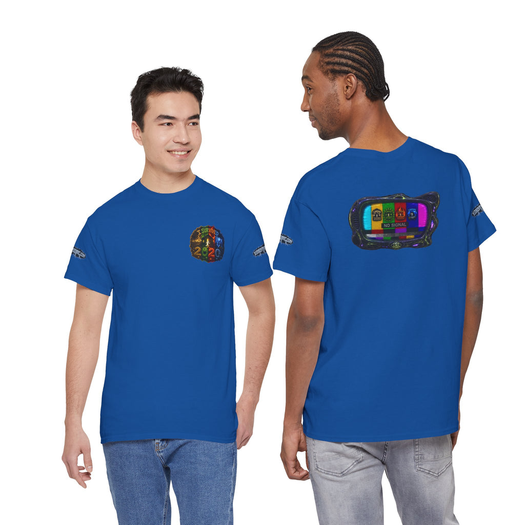 I Survived 2020 — "No Signal" Test Pattern Tee Alien Broadcast Finale Special Edition Summer Premiere Unisex Heavy Cotton Tee