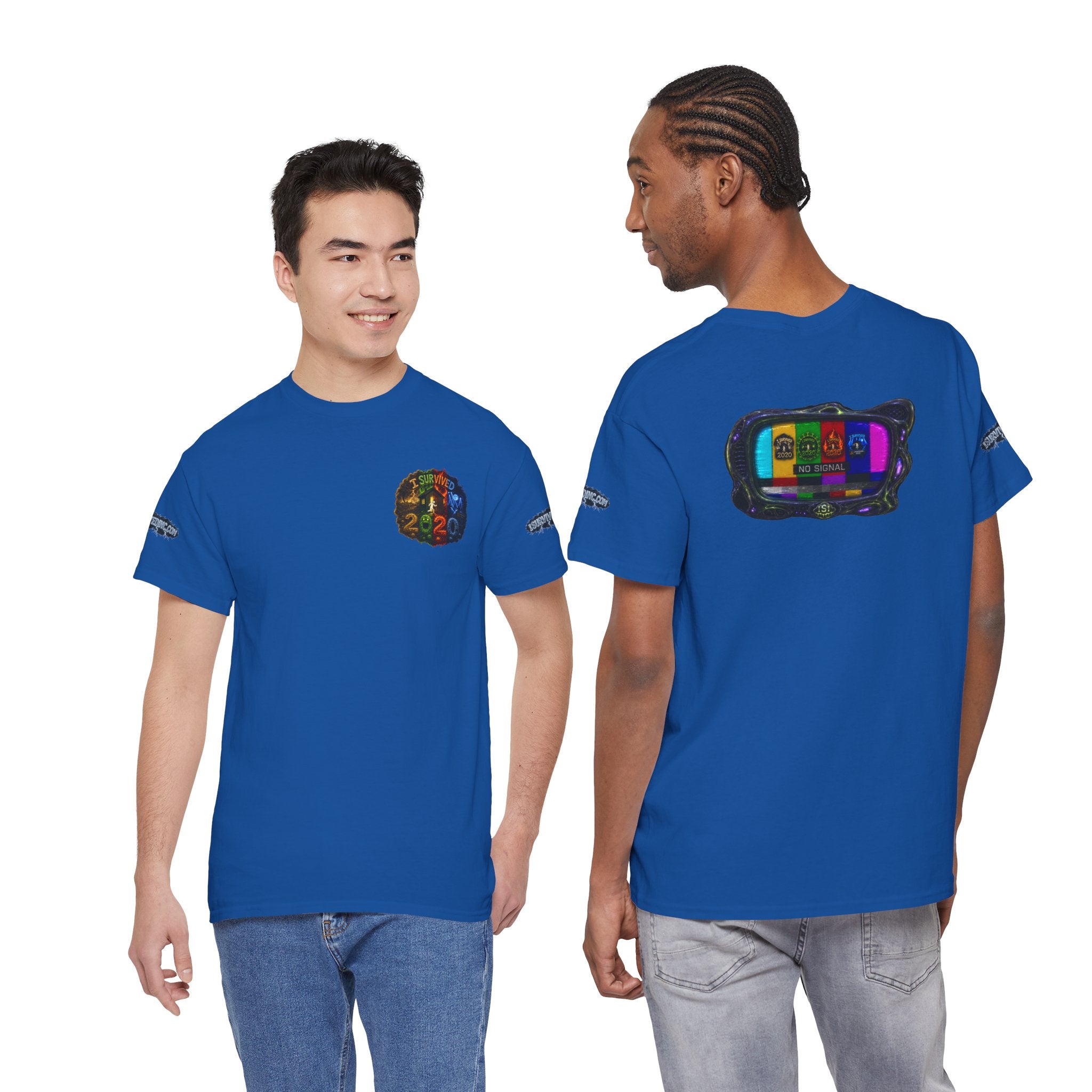 I Survived 2020 — "No Signal" Test Pattern Tee Alien Broadcast Finale Special Edition Summer Premiere Unisex Heavy Cotton Tee