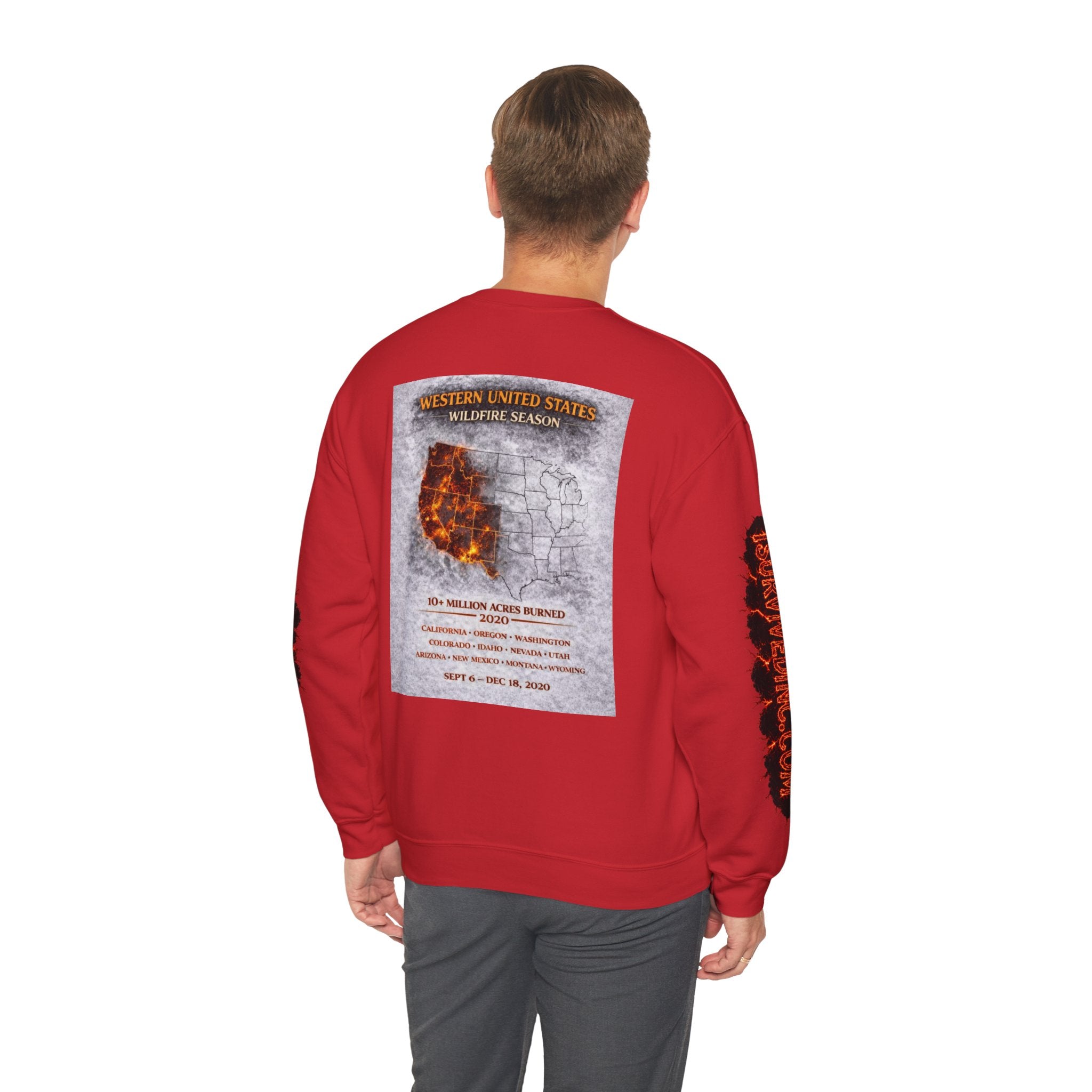 I Survived 2020 — S2:E4 "Western U.S. Wildfire Season" | Mid-Season Finale Pt. 1 | Wildfire Edition Memorial Unisex Heavy Blend™ Crewneck Sweatshirt