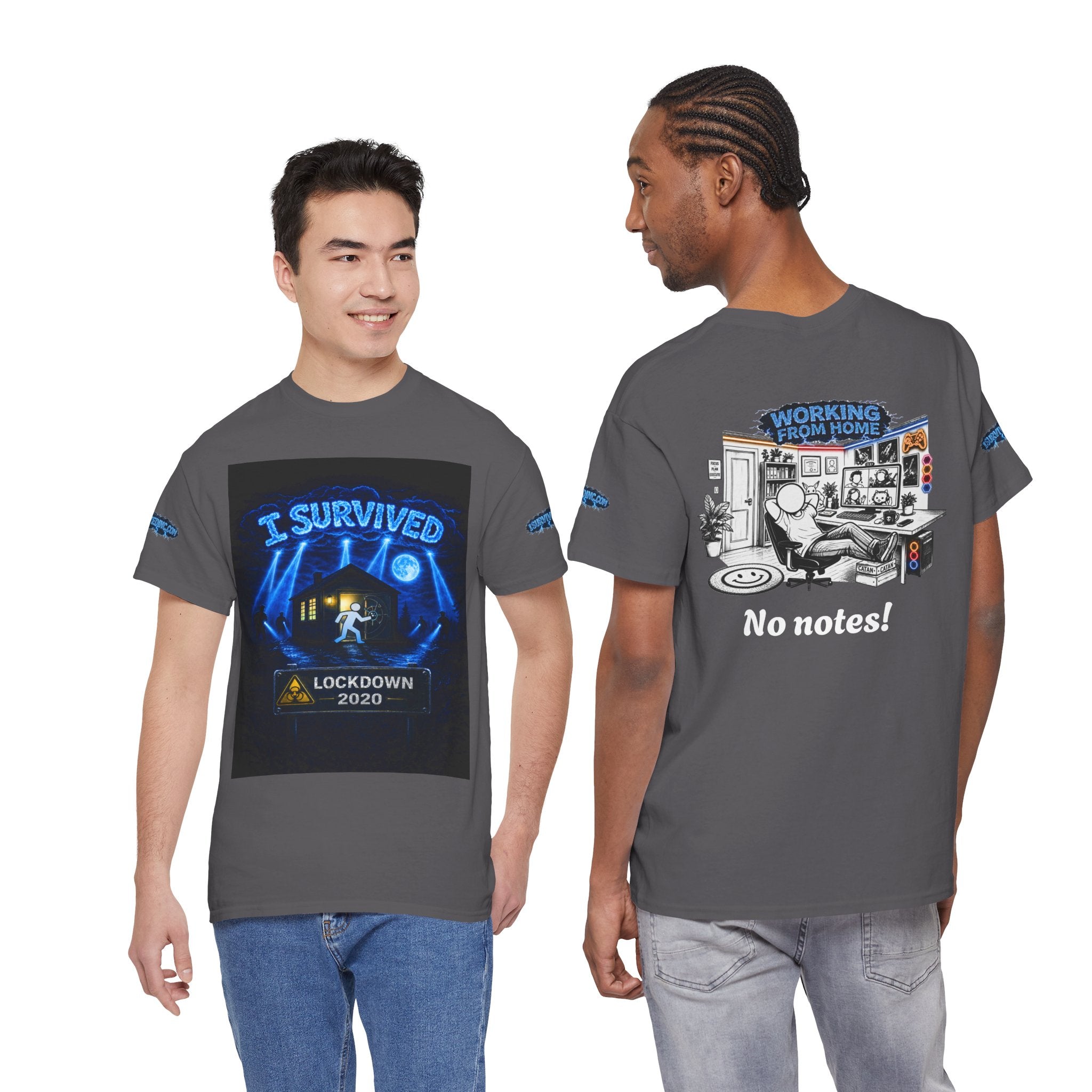 I Survived 2020 — LOCKDOWN S3:E4: Special Edition "Working From Home" Unisex Heavy Cotton Tee