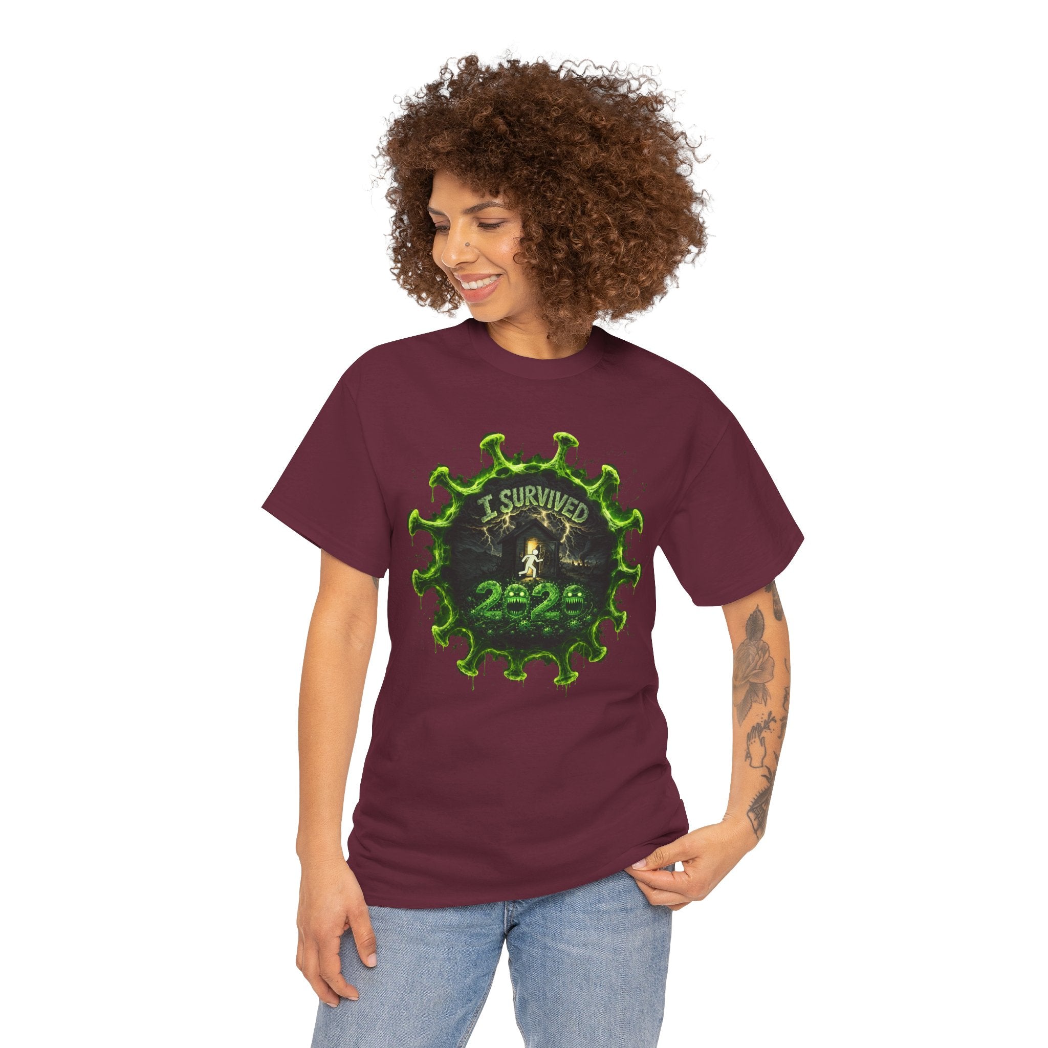 I Survived 2020 — Director's Cut S1:E1 "COVID-19: The Coronavirus" | Pandemic Edition Unisex Heavy Cotton Tee