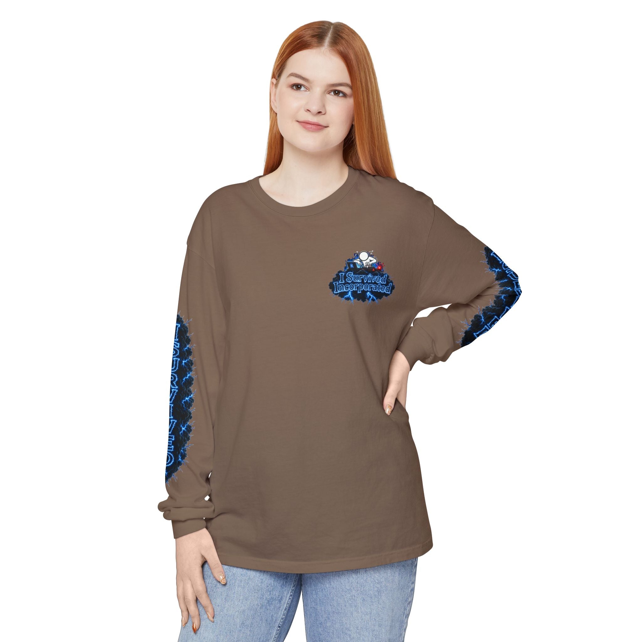 I Survived 2020 — "Please Stand By" Test Pattern Tee Lockdown Special Edition Summer Exclusive Unisex Garment-Dyed Long Sleeve T-Shirt