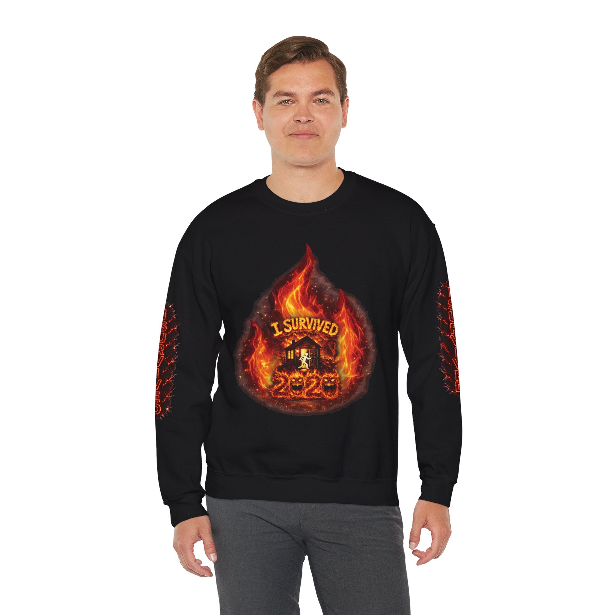 I Survived 2020 — Director's Cut S2:E4 "Western U.S. Wildfire Season" | Mid-Season Finale Pt. 1 | Wildfire Edition Memorial Unisex Heavy Blend™ Crewneck Sweatshirt