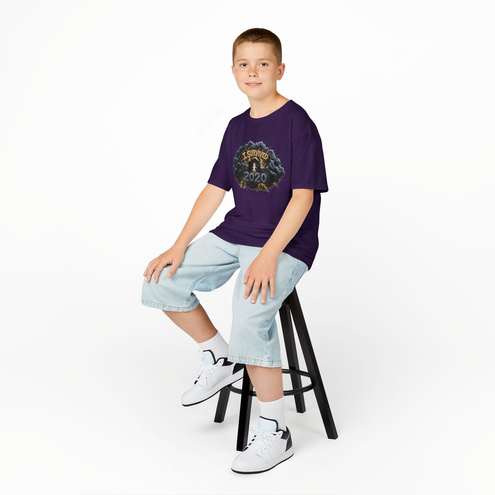 I Survived 2020 — Director's Cut Original Design Teaser Tee | Season 1 Premiere Drop Kids Heavy Cotton™ Tee