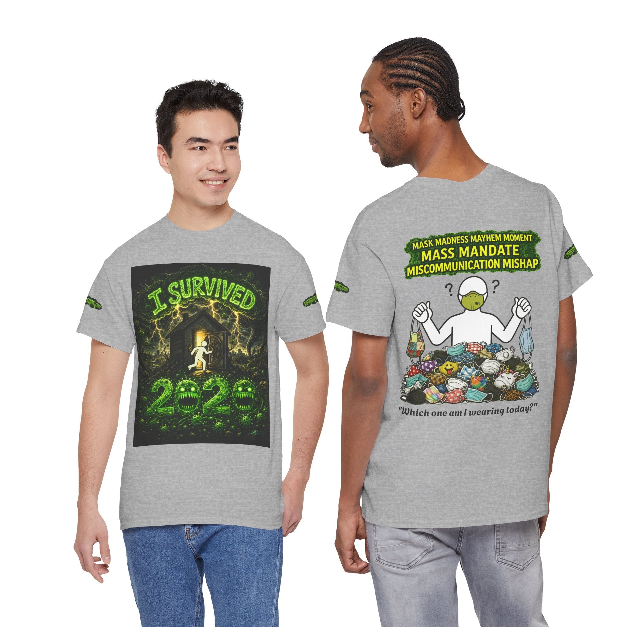 I Survived 2020 — PANDEMIC S1:E4: Special Edition "Mask Madness" Unisex Heavy Cotton Tee