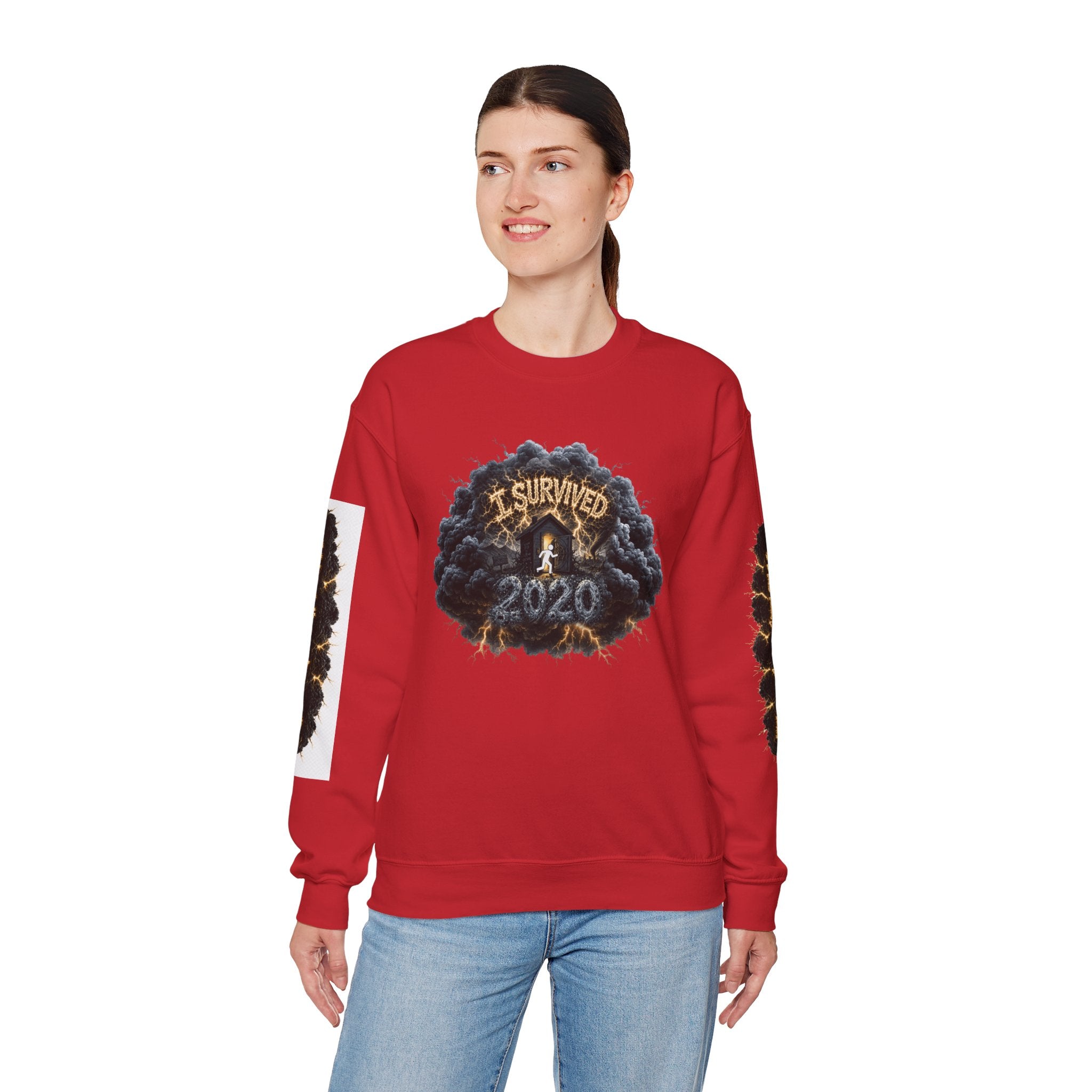 I Survived 2020 — Director's Cut Original Design Teaser Tee | Season 1 Premiere Drop Unisex Heavy Blend™ Crewneck Sweatshirt