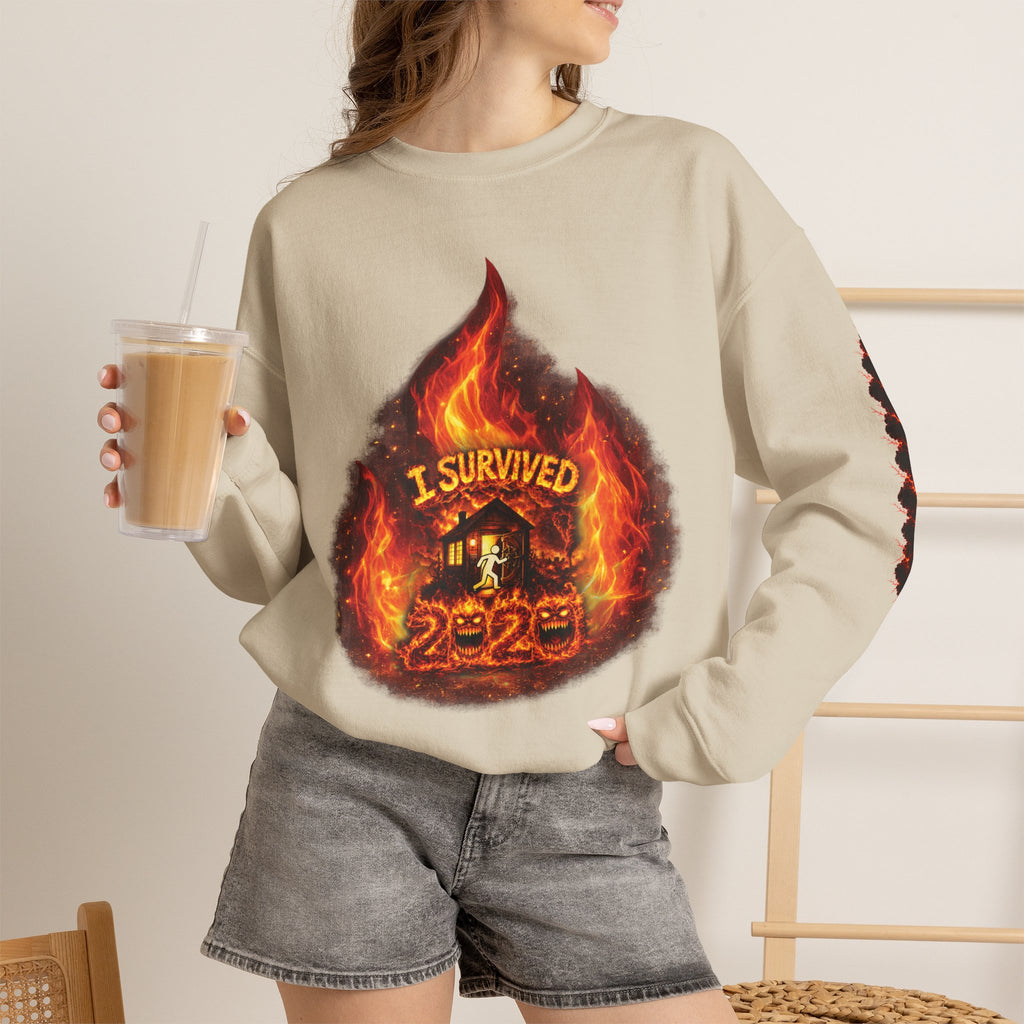 I Survived 2020 — Director's Cut S2:E1 "Berry Creek" | Wildfire Edition Memorial Unisex Heavy Blend™ Crewneck Sweatshirt
