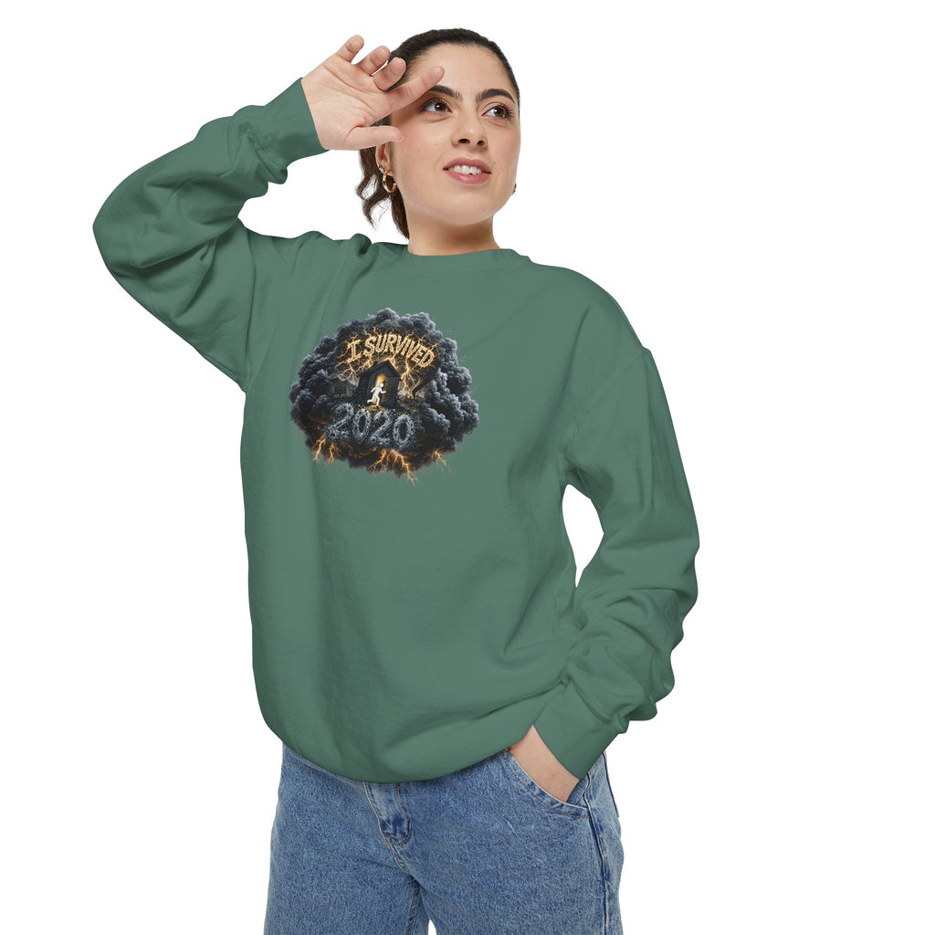 I Survived 2020 — Original PILOT Design: Director's Cut Unisex Garment-Dyed Sweatshirt