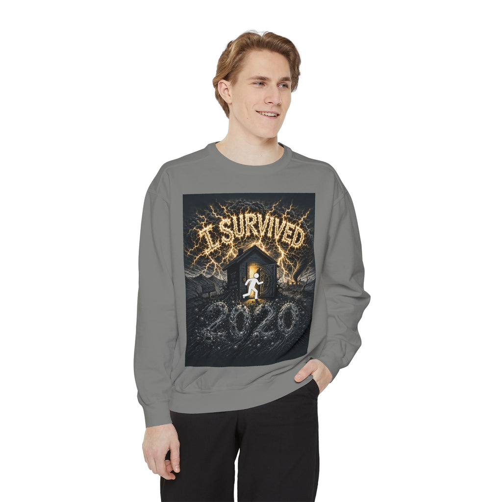I Survived 2020 — Original Design Teaser Sweatshirt | Season 1 Premiere Drop Unisex Garment-Dyed Sweatshirt