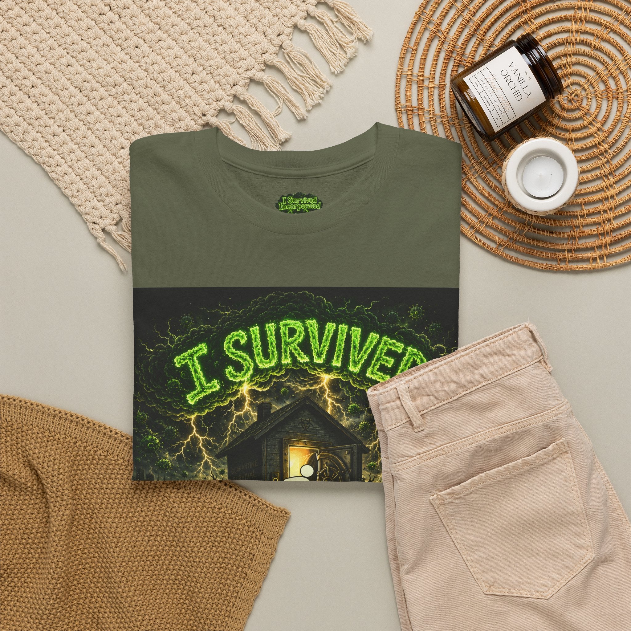 Sobreviví al 2020 — T1:E5 "El día del juicio final de las entregas" | Camiseta unisex de algodón pesado (Edición Pandemia) (EDICIÓN ESPECIAL)