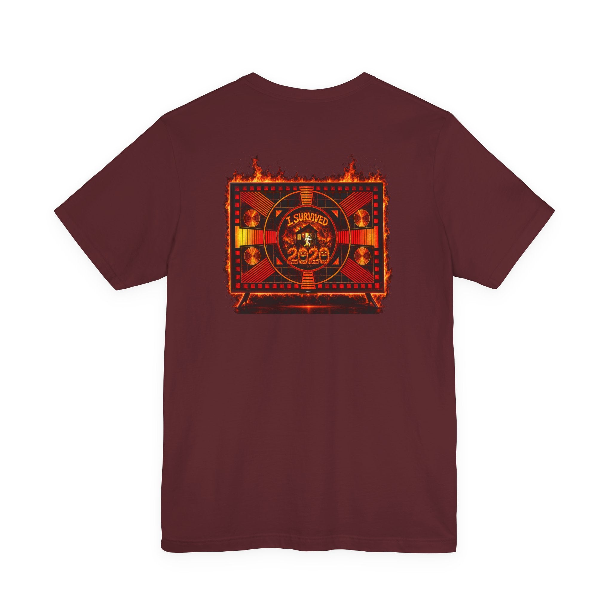 I Survived 2020 — "Please Stand By" Test Pattern Tee Wildfire Signal Edition Summer Premiere Unisex Jersey Short Sleeve Tee