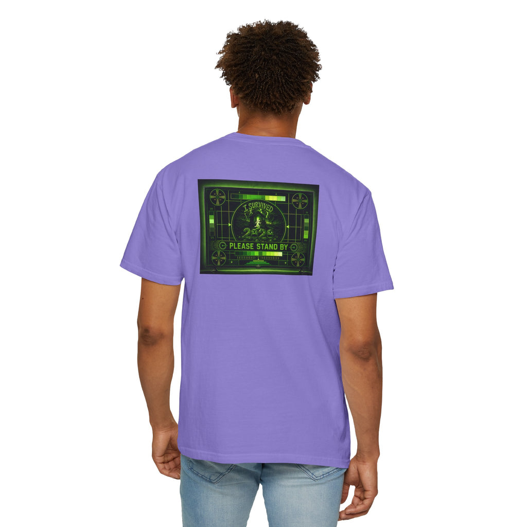 I Survived 2020 — "Please Stand By" Test Pattern Toxic Signal Tee Summer Premiere Unisex Garment-Dyed T-shirt