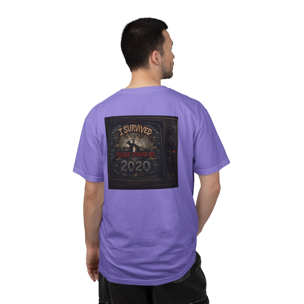 I Survived 2020 — "Please Stand By" Test Pattern Tee Summer Premier Unisex Garment-Dyed T-shirt
