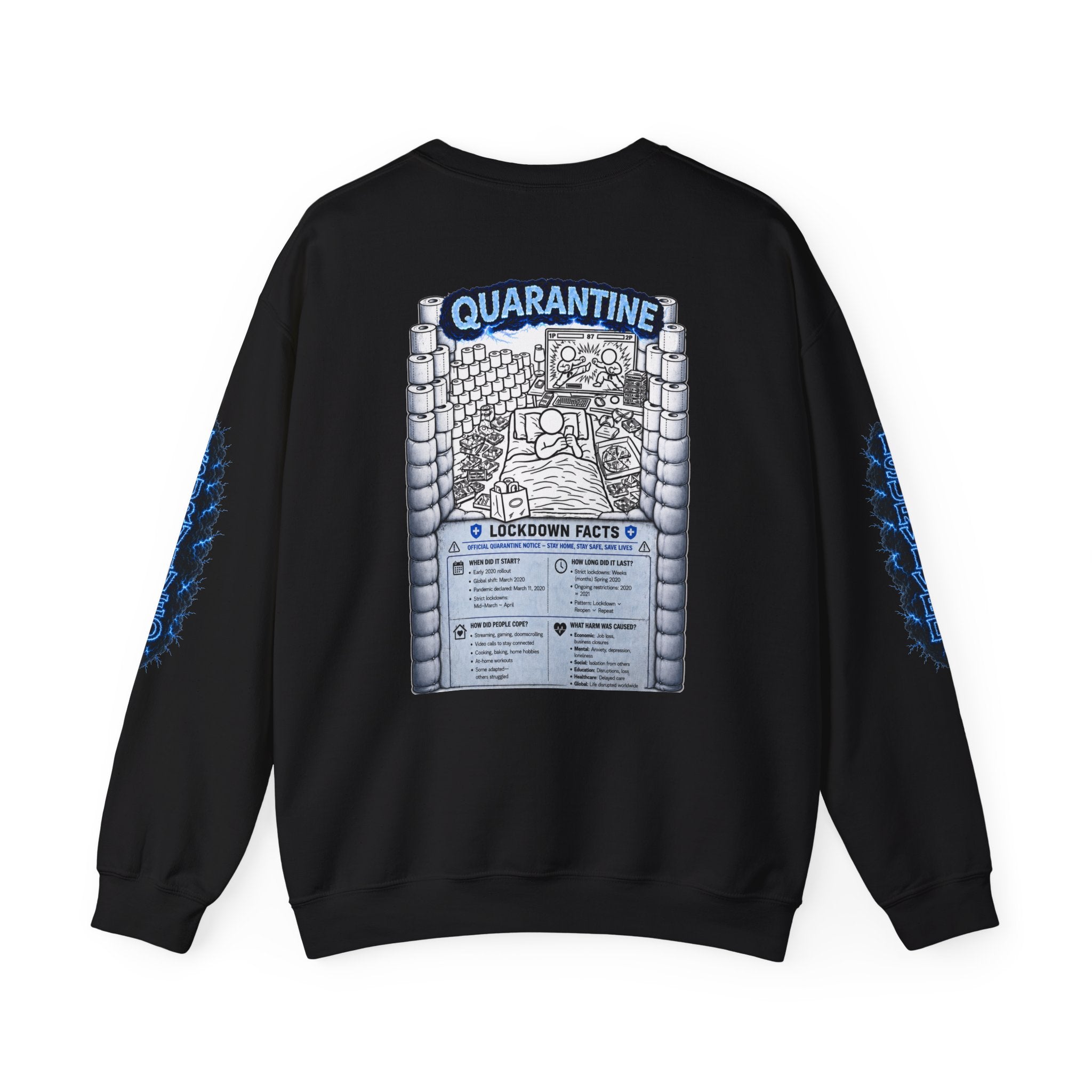 I Survived 2020 —  LOCKDOWN S3:E1: Director's Cut Special Edition "Quarantine" Unisex Heavy Blend™ Crewneck Sweatshirt