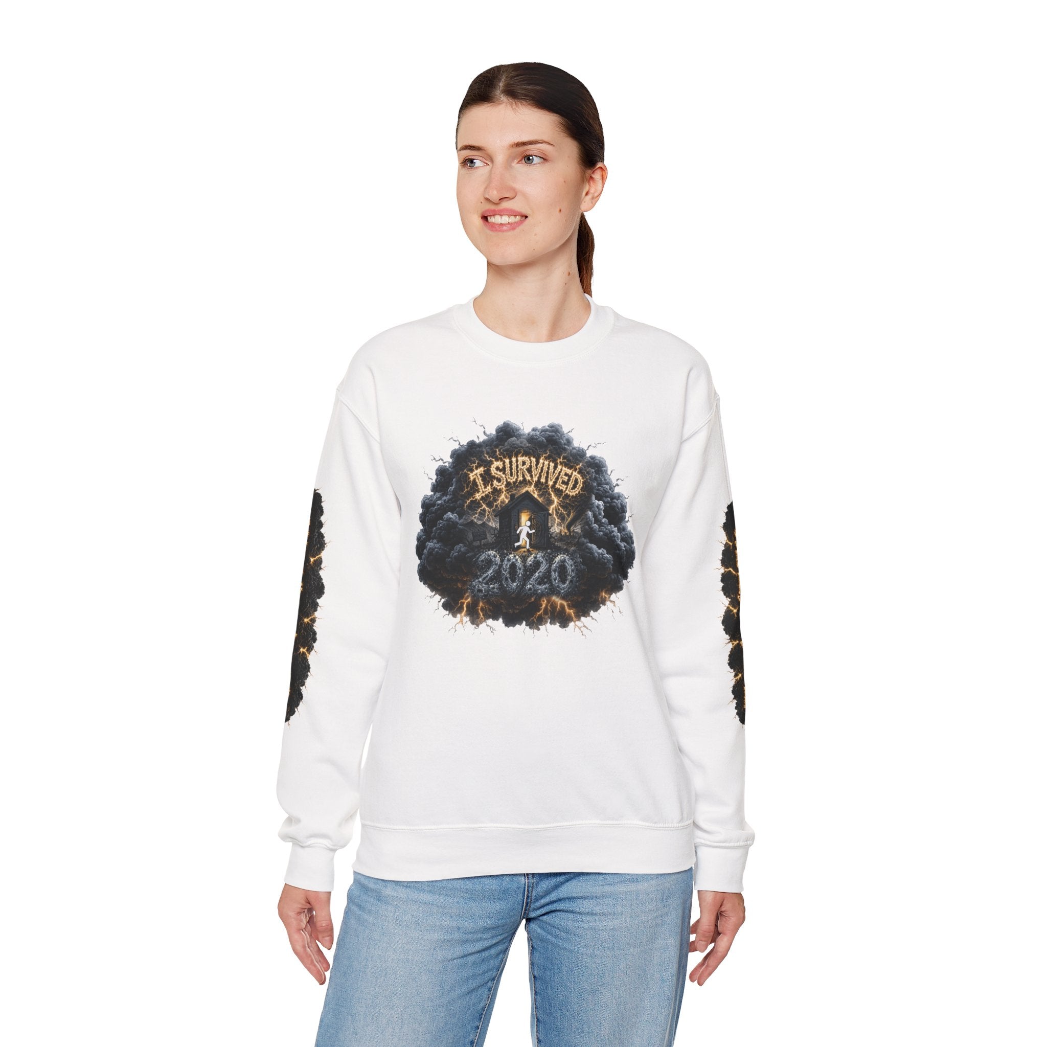 I Survived 2020 — Director's Cut Original Design Teaser Tee | Season 1 Premiere Drop Unisex Heavy Blend™ Crewneck Sweatshirt (SPECIAL EDITION)
