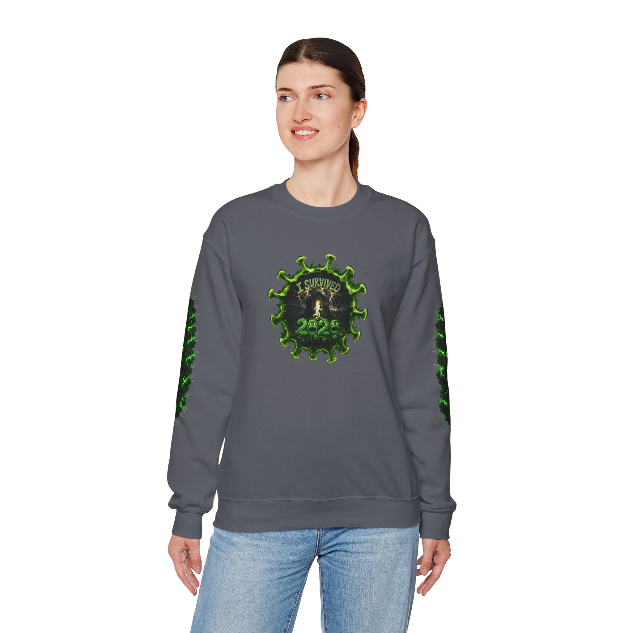 I Survived 2020 — PANDEMIC S1:E5: Director's Cut "Delivery Doomsday" Unisex Heavy Blend™ Crewneck Sweatshirt