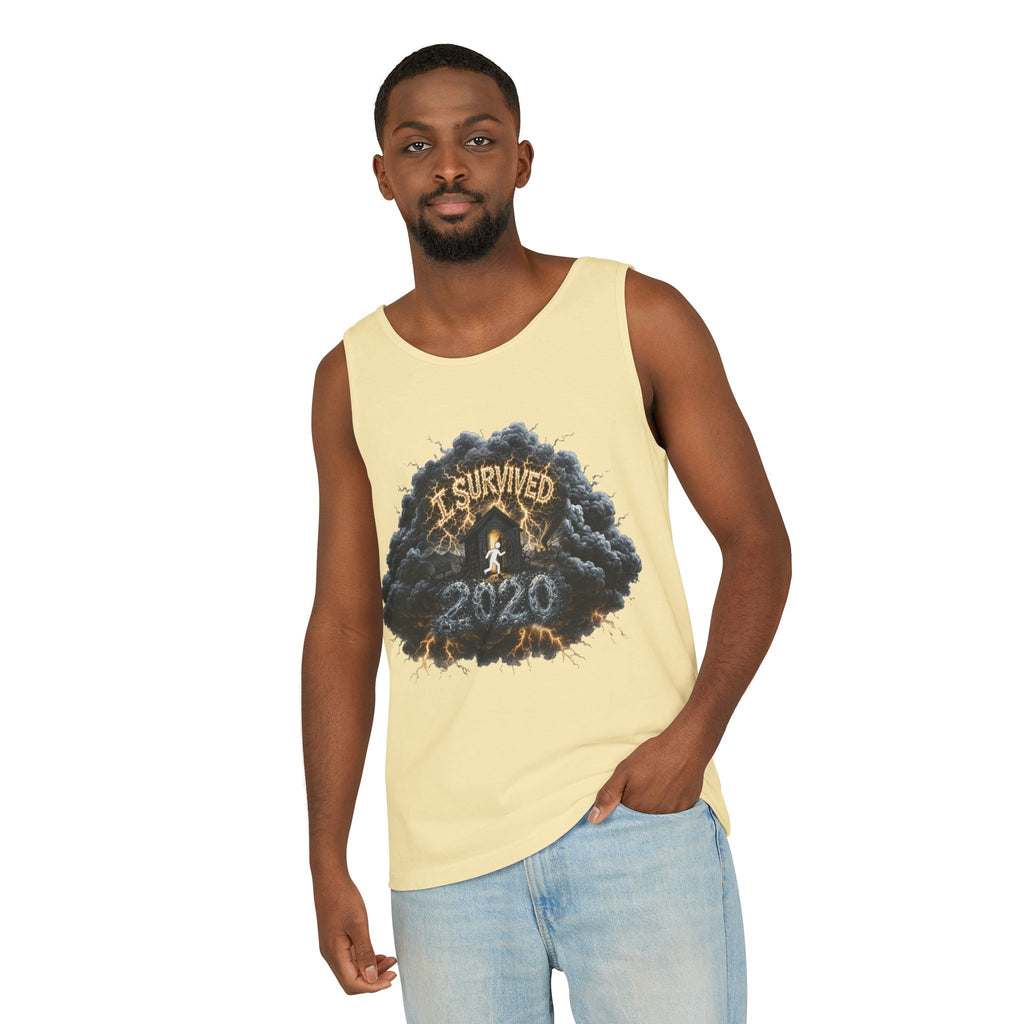 I Survived 2020 — Director's Cut Original Design Teaser Tee | Season 1 Premiere Drop Unisex Garment-Dyed Tank Top