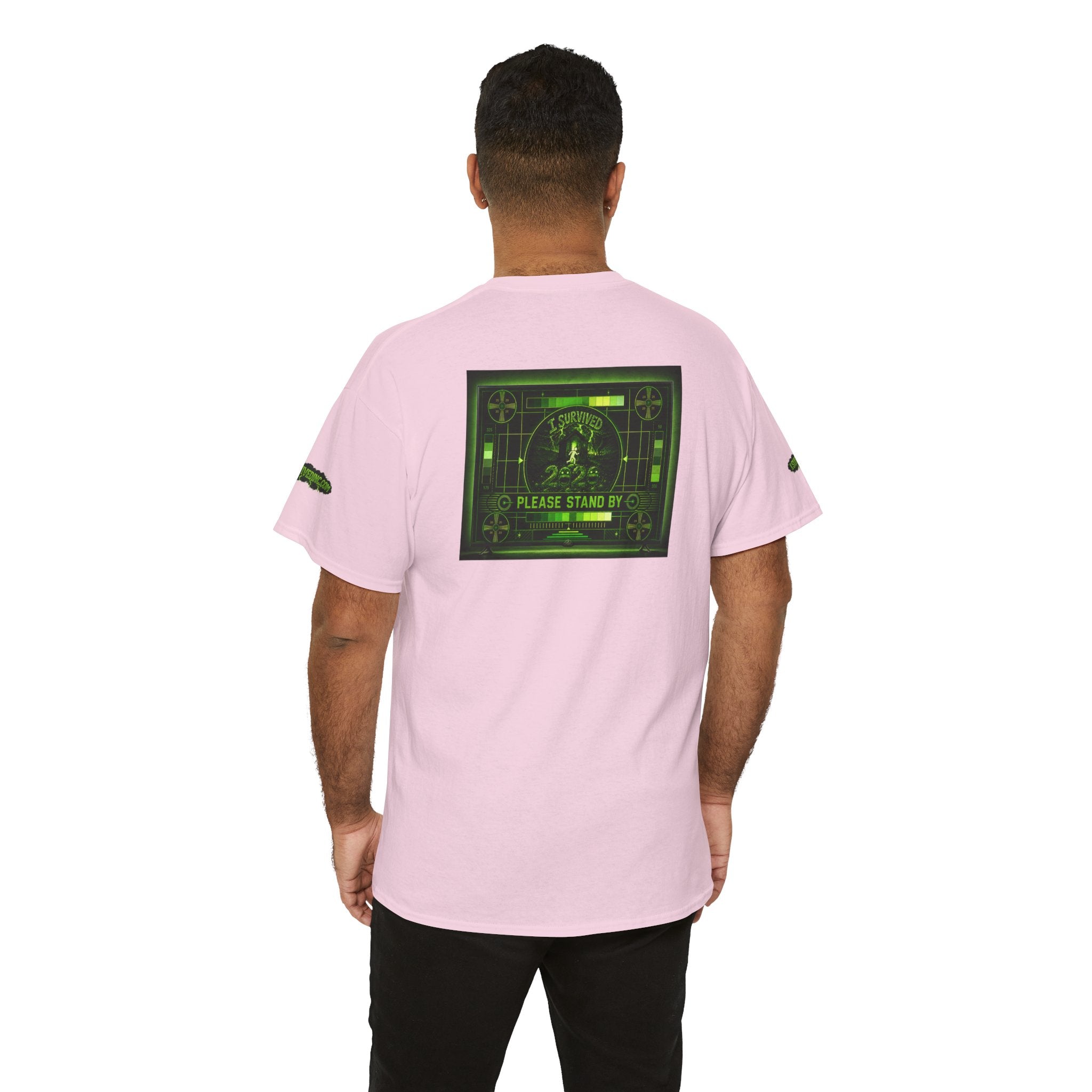 I Survived 2020 — "Please Stand By" Test Pattern Toxic Signal Tee Special Edition Summer Premiere Unisex Heavy Cotton Tee