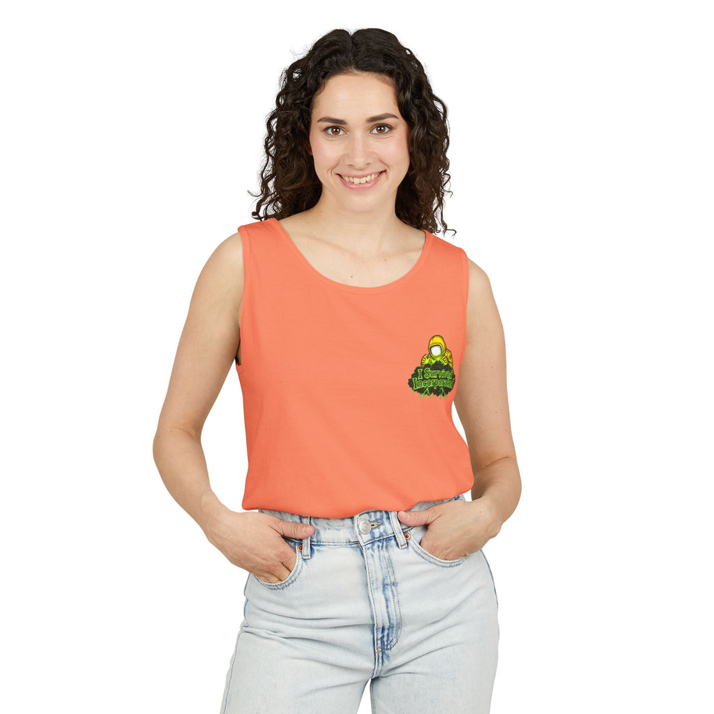 I Survived 2020 — "Please Stand By" Test Pattern Toxic Signal Tee Summer Premiere Unisex Garment-Dyed Tank Top