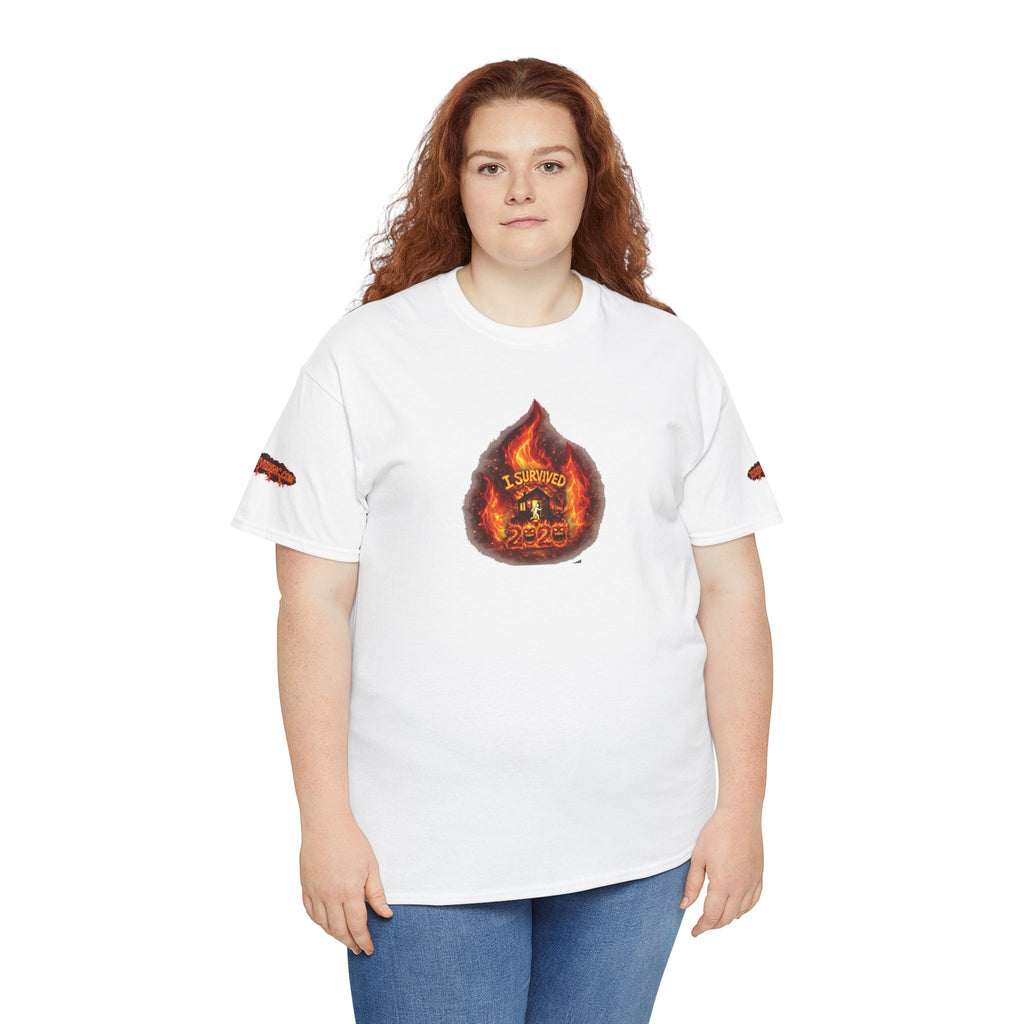 I Survived 2020 — WILDFIRES S2:E3: Director's Cut Special Edition "The California Wildfires" Memorial Unisex Heavy Cotton Tee